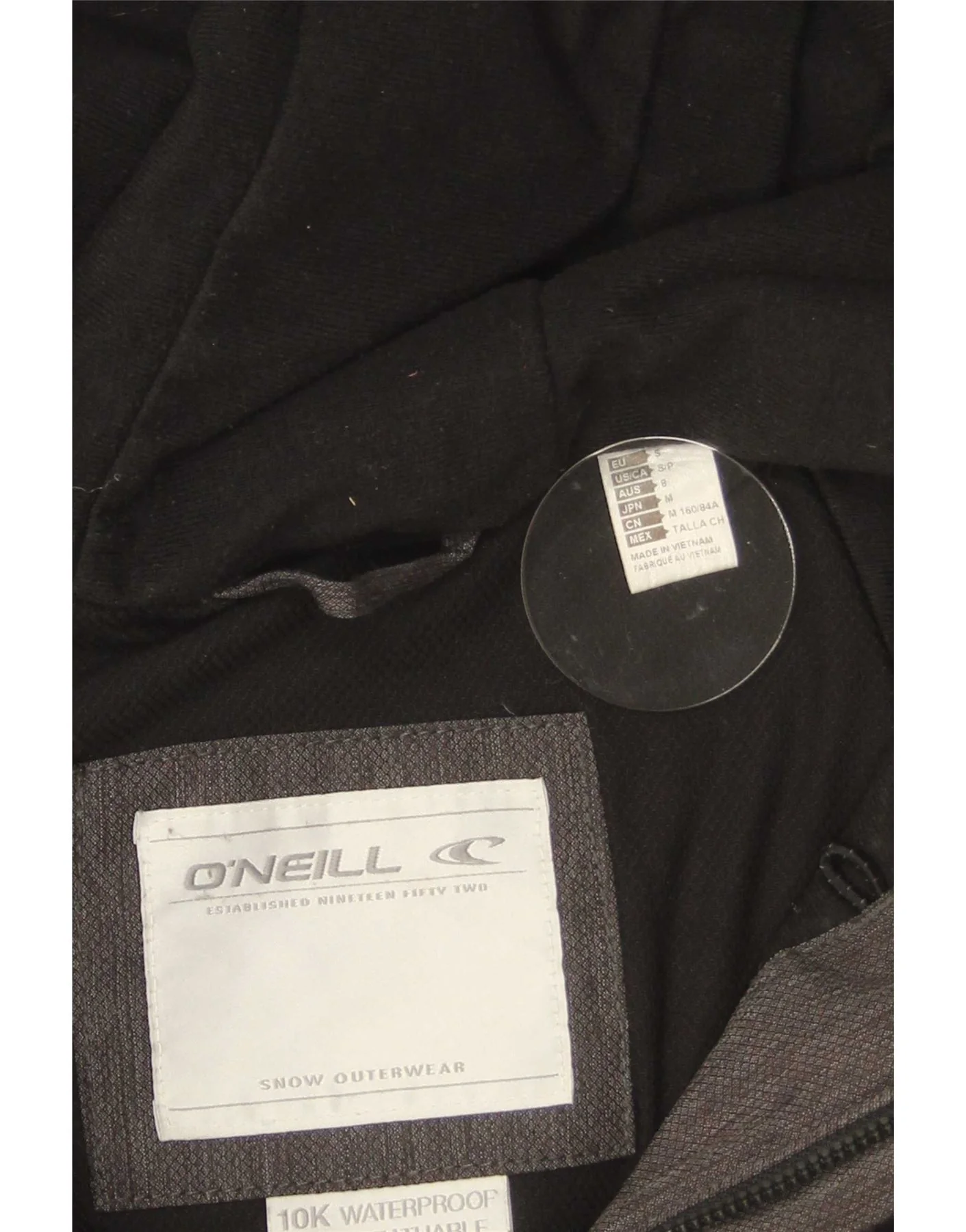 O'Neill Mens Hooded Windbreaker Jacket UK 10 Small Grey Polyester - Image 4