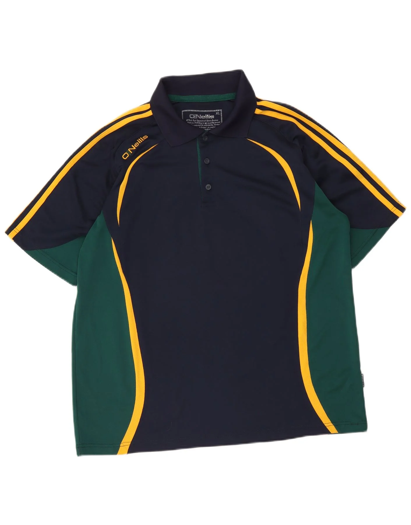 O'Neills Mens Polo Shirt XL Navy Blue Colourblock Polyester