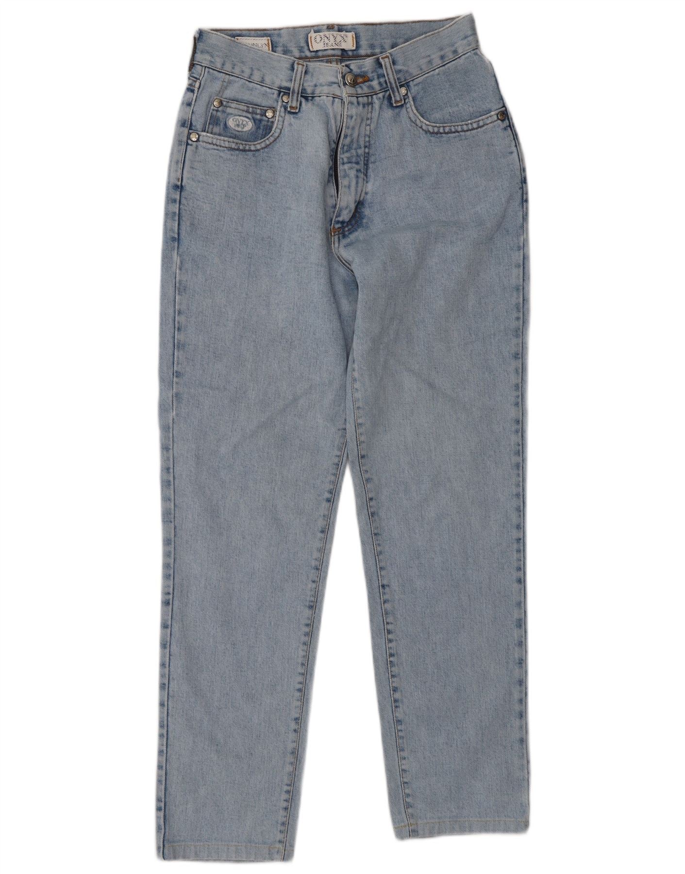 Onyx Womens Tapered High Waist Jeans W29 L28 Blue Cotton