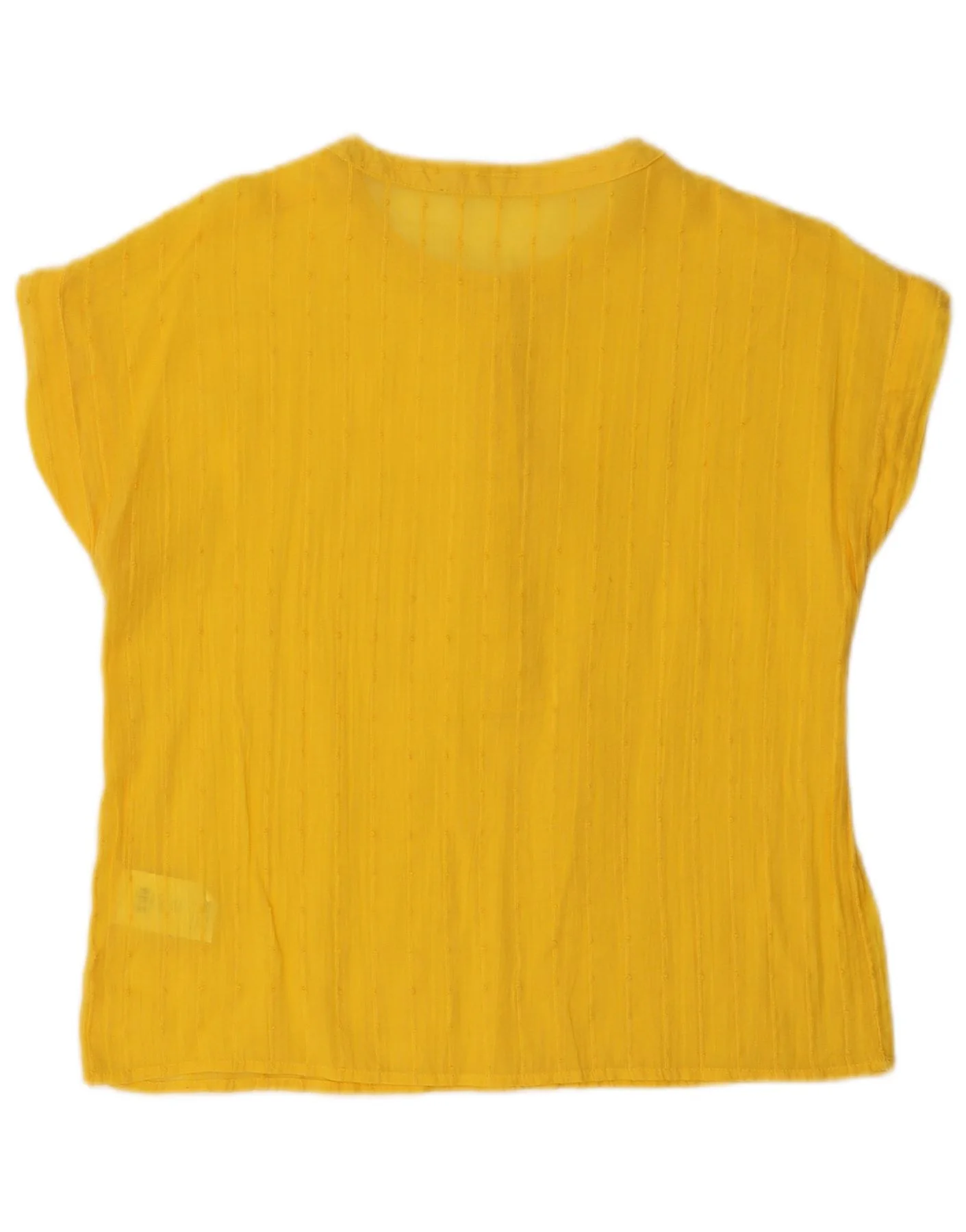 OVS Womens Blouse Top UK 16 Large Yellow Cotton - Image 2