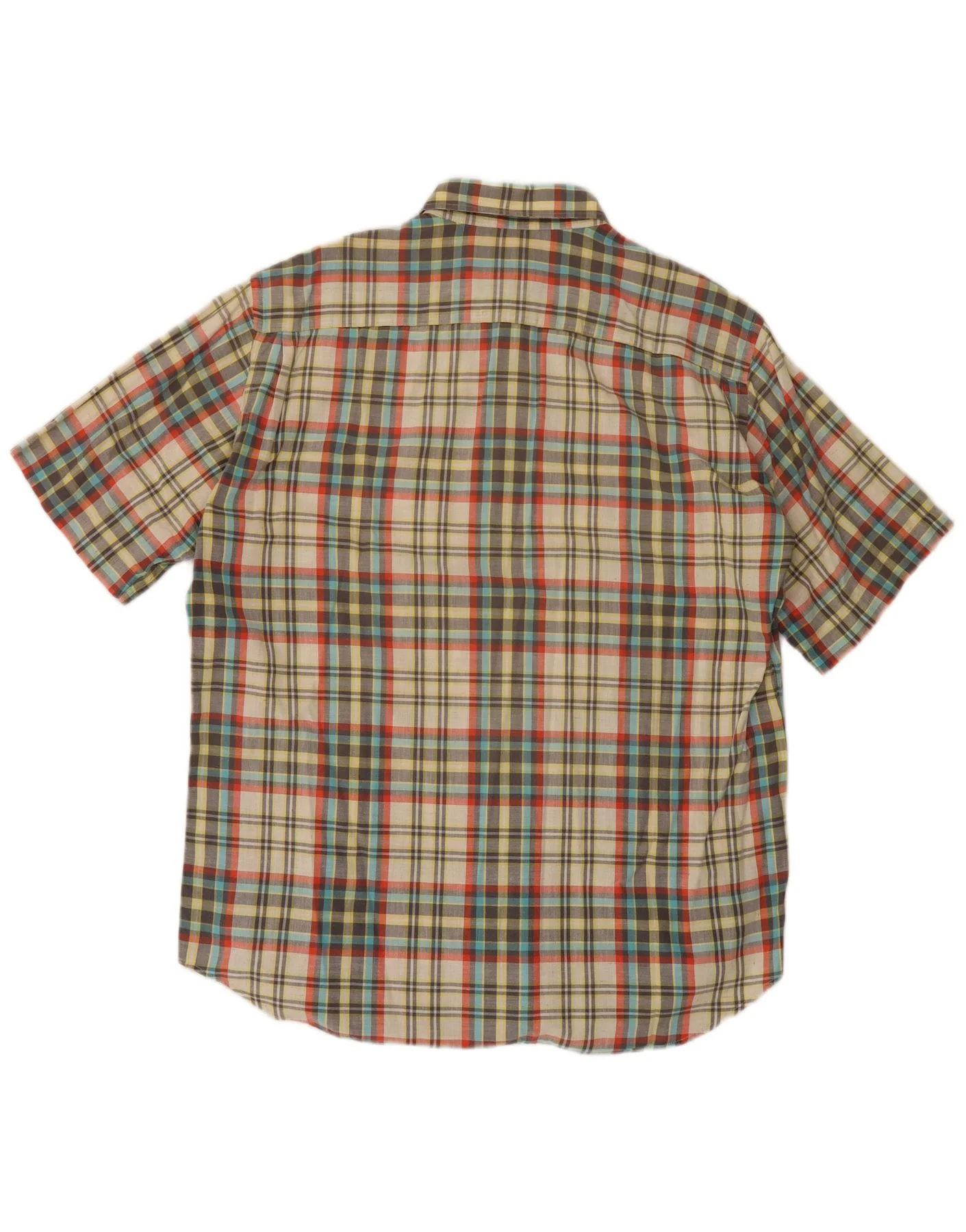 Pal Zileri Mens Short Sleeve Shirt Size 42 Large Multicoloured Plaid - Image 2