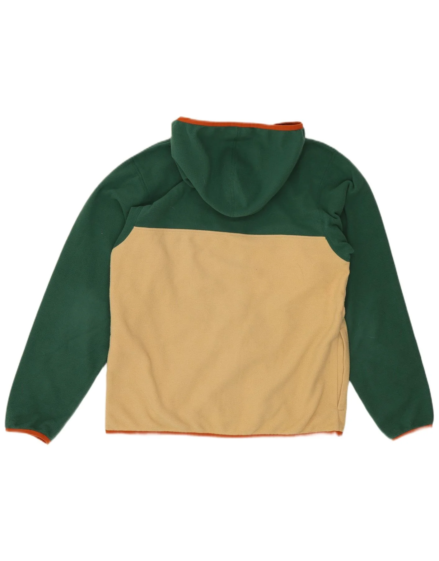 Patagonia Boys Hooded Fleece Jacket 13-14 Years XL Green Colourblock - Image 2