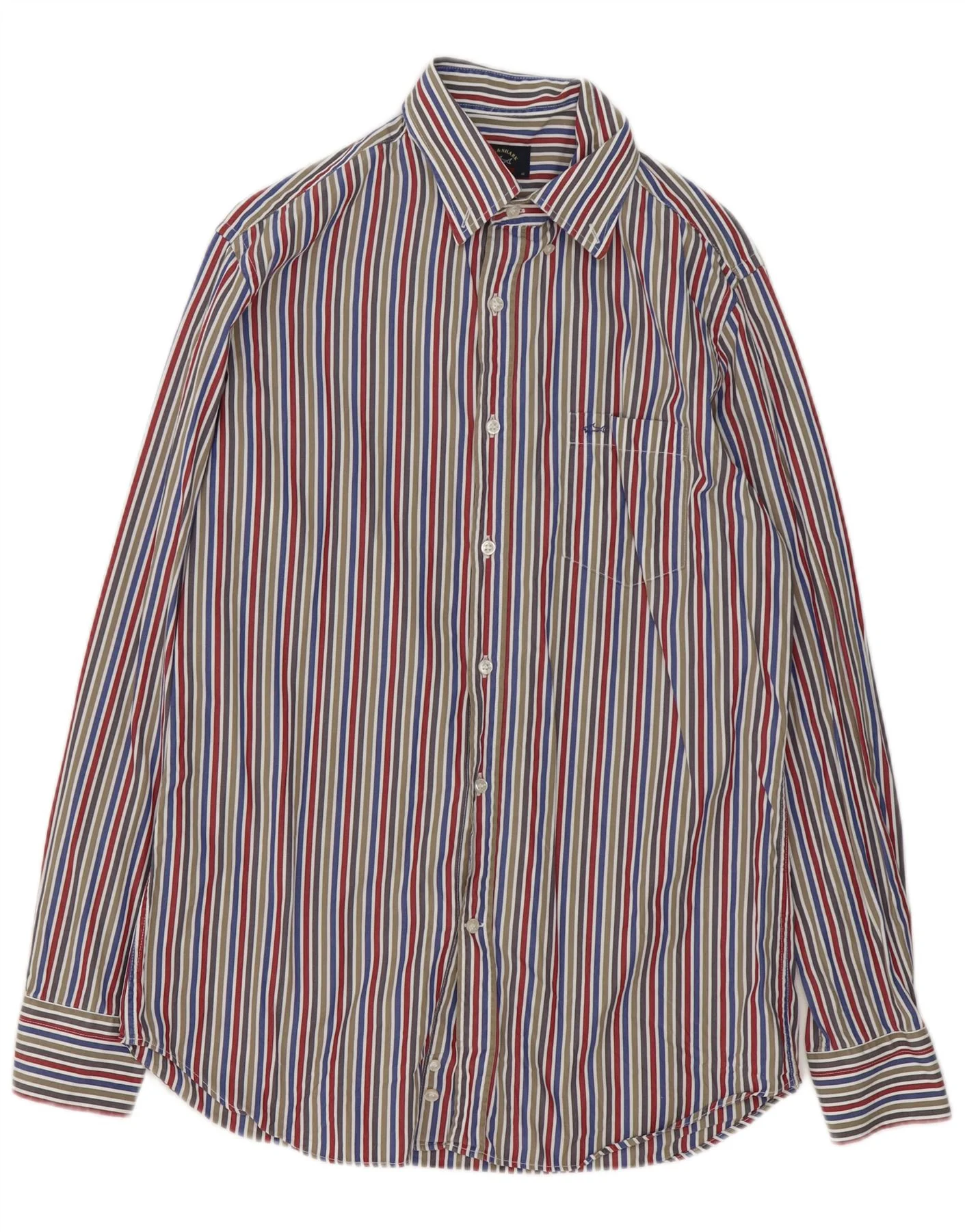 Paul & Shark Mens Shirt Size 40 Medium Multicoloured Striped Cotton