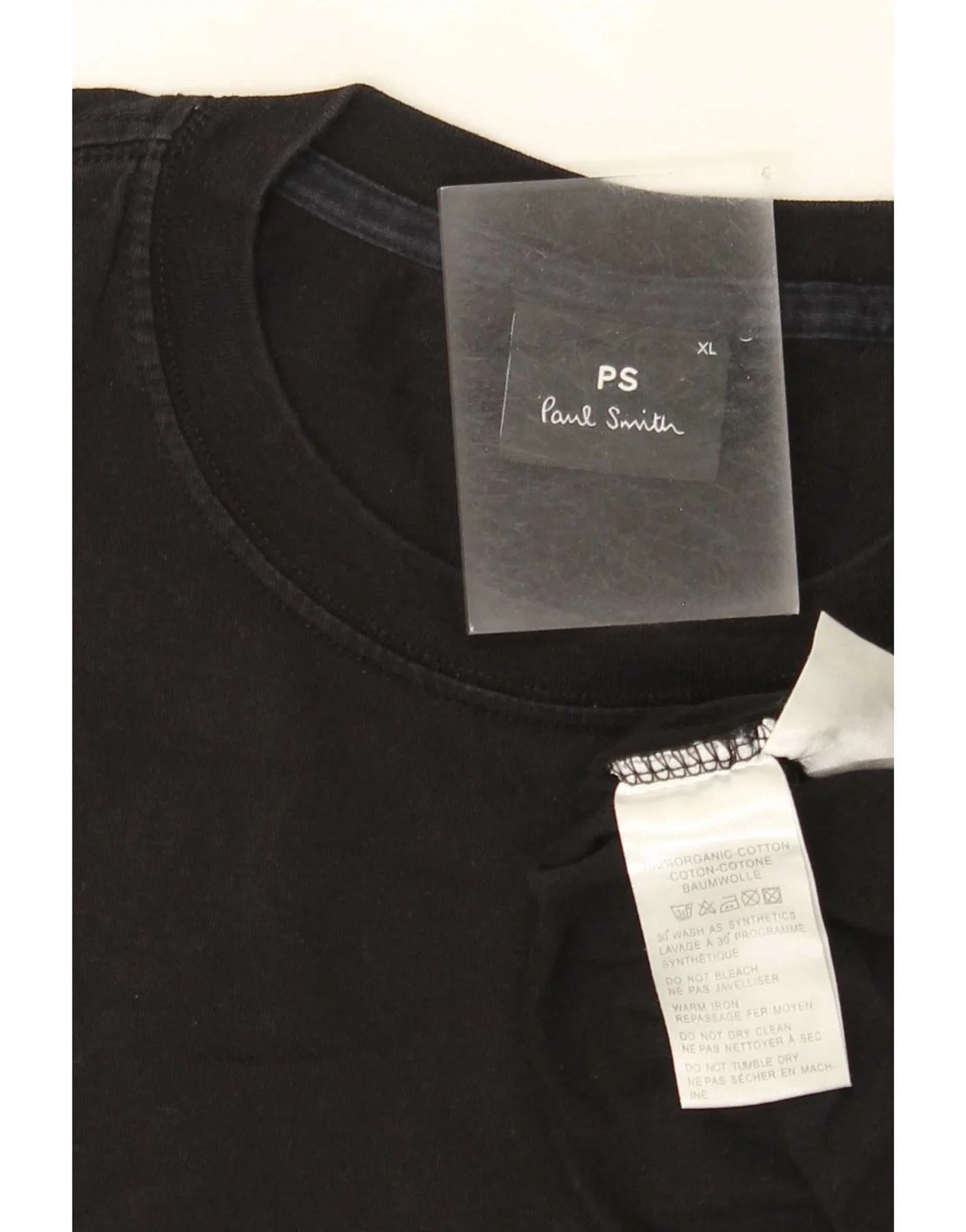 Paul Smith Mens Short Sleeve Graphic T-Shirt Top XL Black Cotton - Image 3