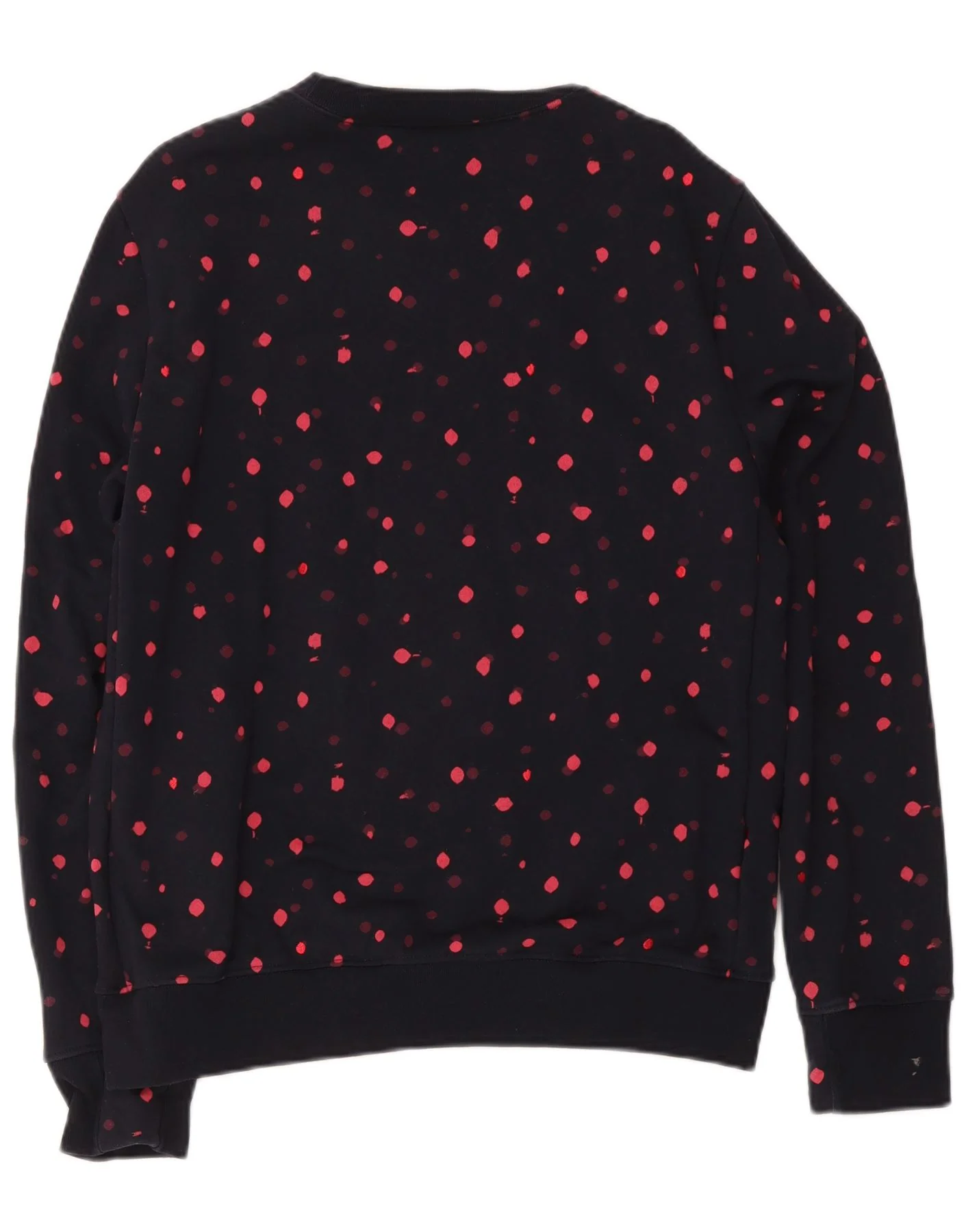 Paul Smith Womens Sweatshirt Jumper UK 20 2XL Navy Blue Spotted Cotton - Image 2