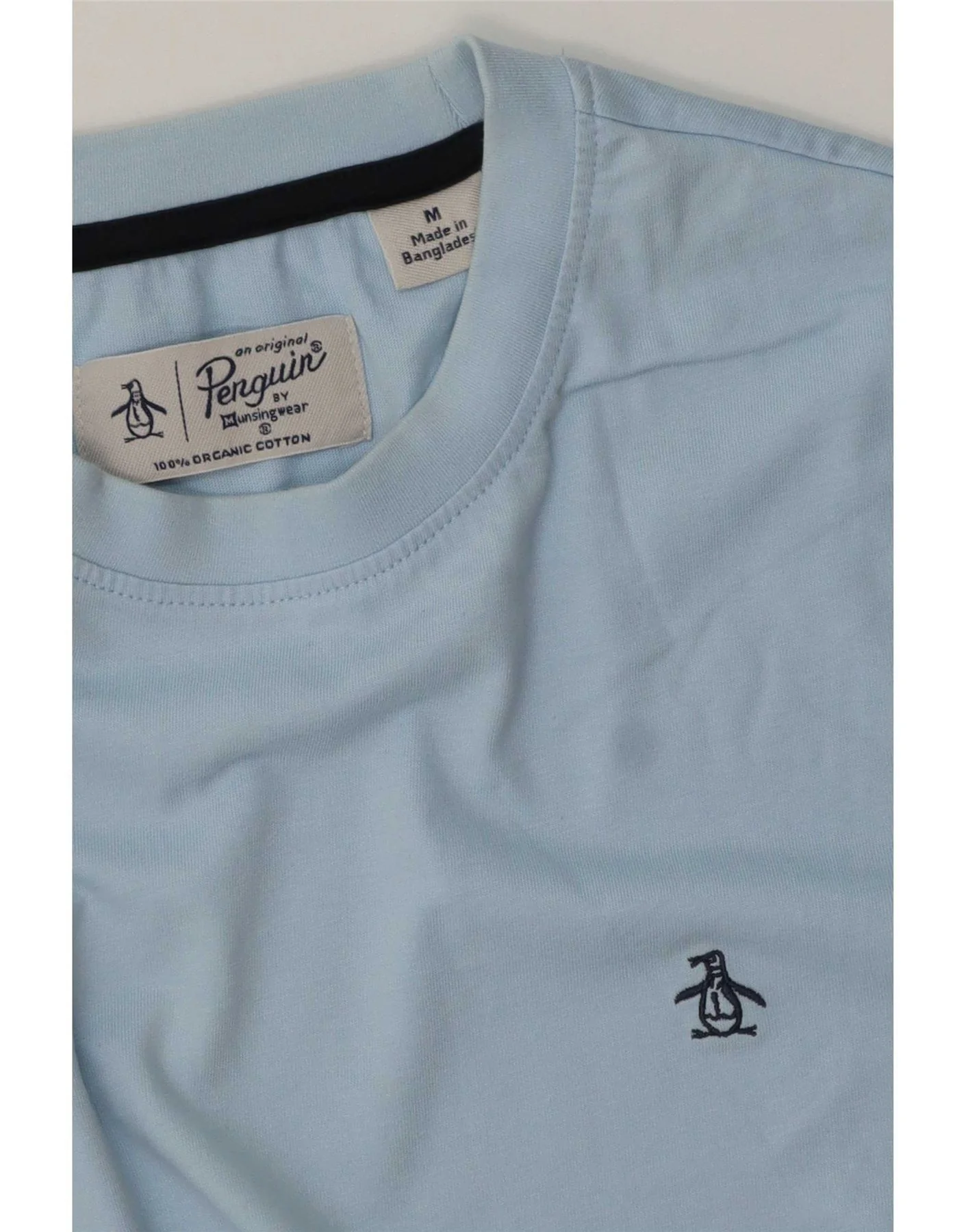 Penguin Mens T-Shirt Top Medium Blue Cotton - Image 3