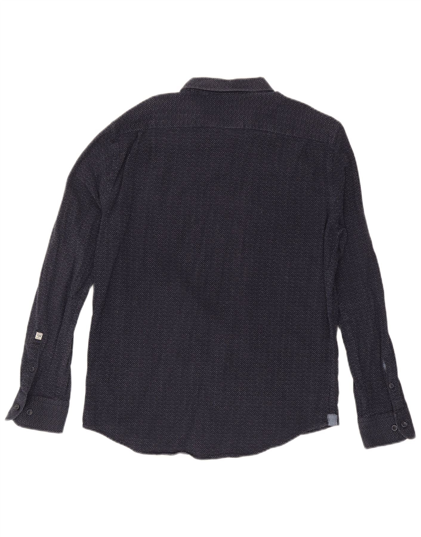 PEPE Jeans Mens Shirt XL Navy Blue Spotted Cotton - Image 2