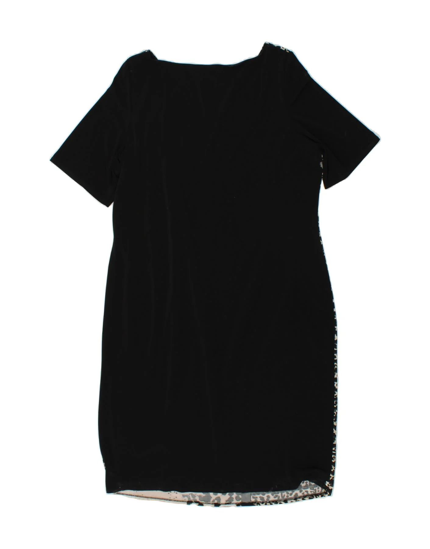 PER UNA Womens Sheath Dress UK 20 2XL Black Animal Print Camelhair - Image 2