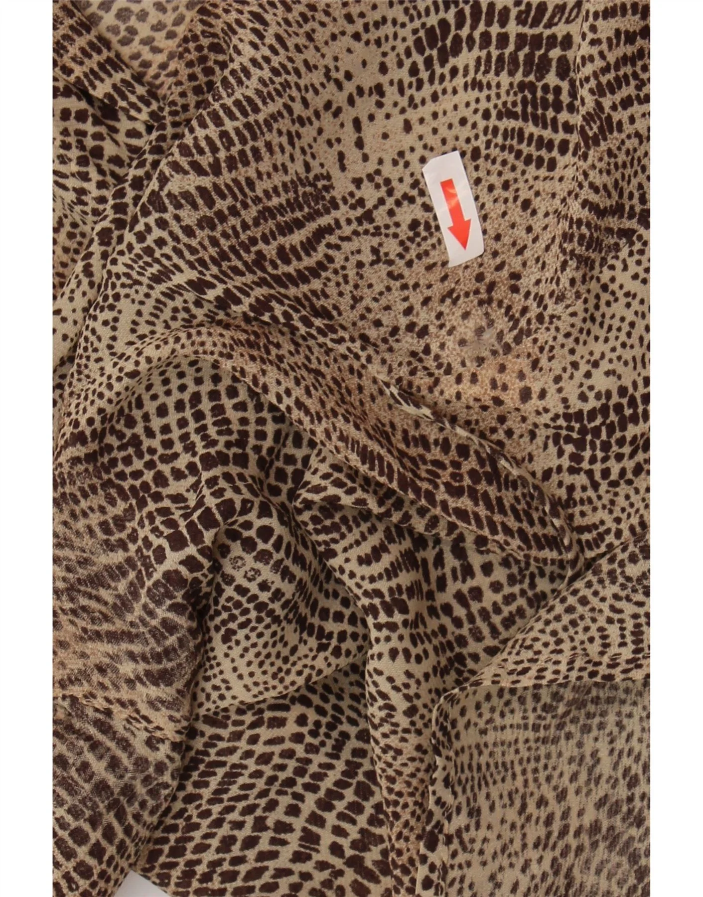 Perte by Krizia Womens Shirt Blouse UK 16 Large Brown Animal Print Viscose - Image 3