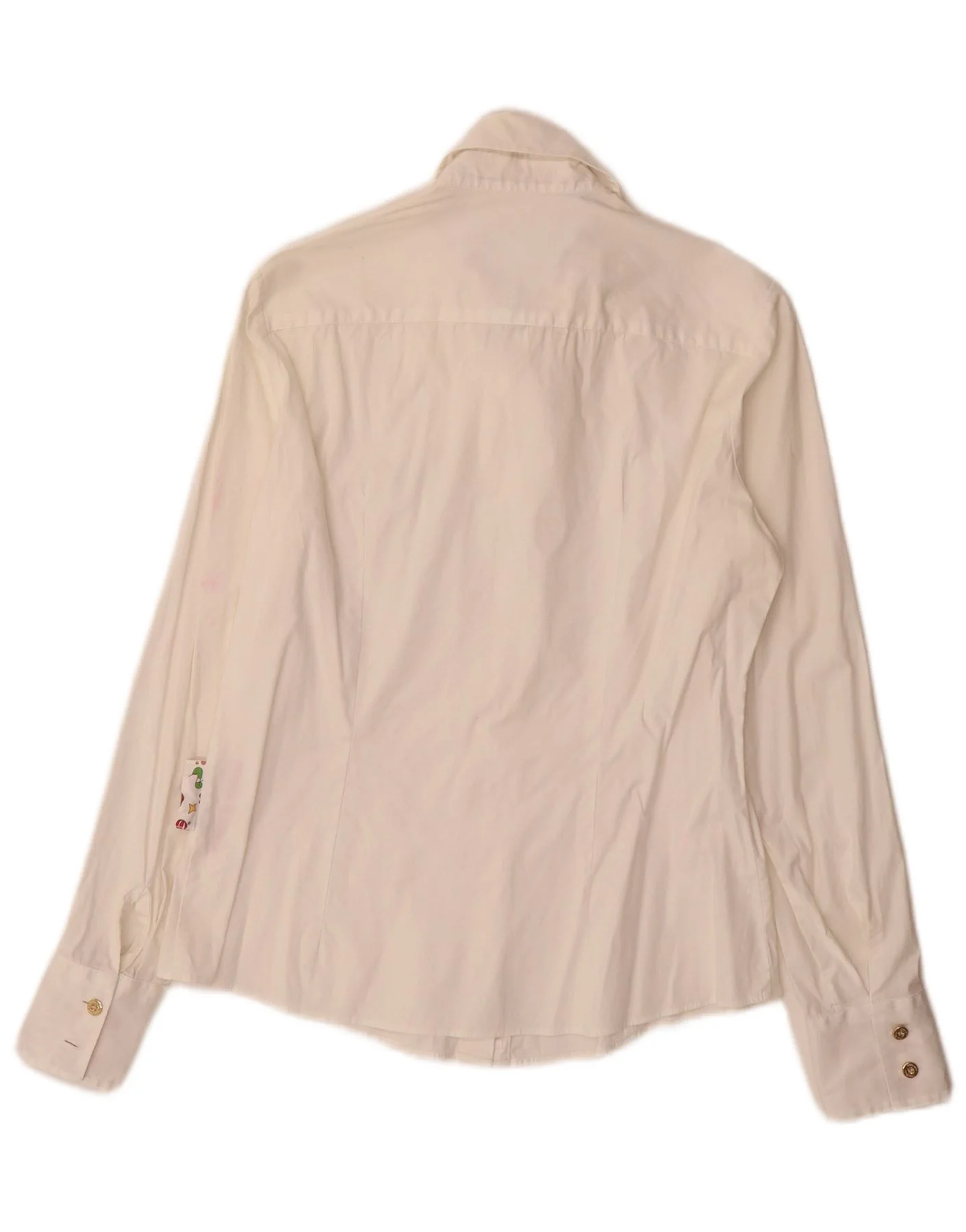 Piero Guidi Womens Shirt UK 12 Medium White Cotton - Image 2