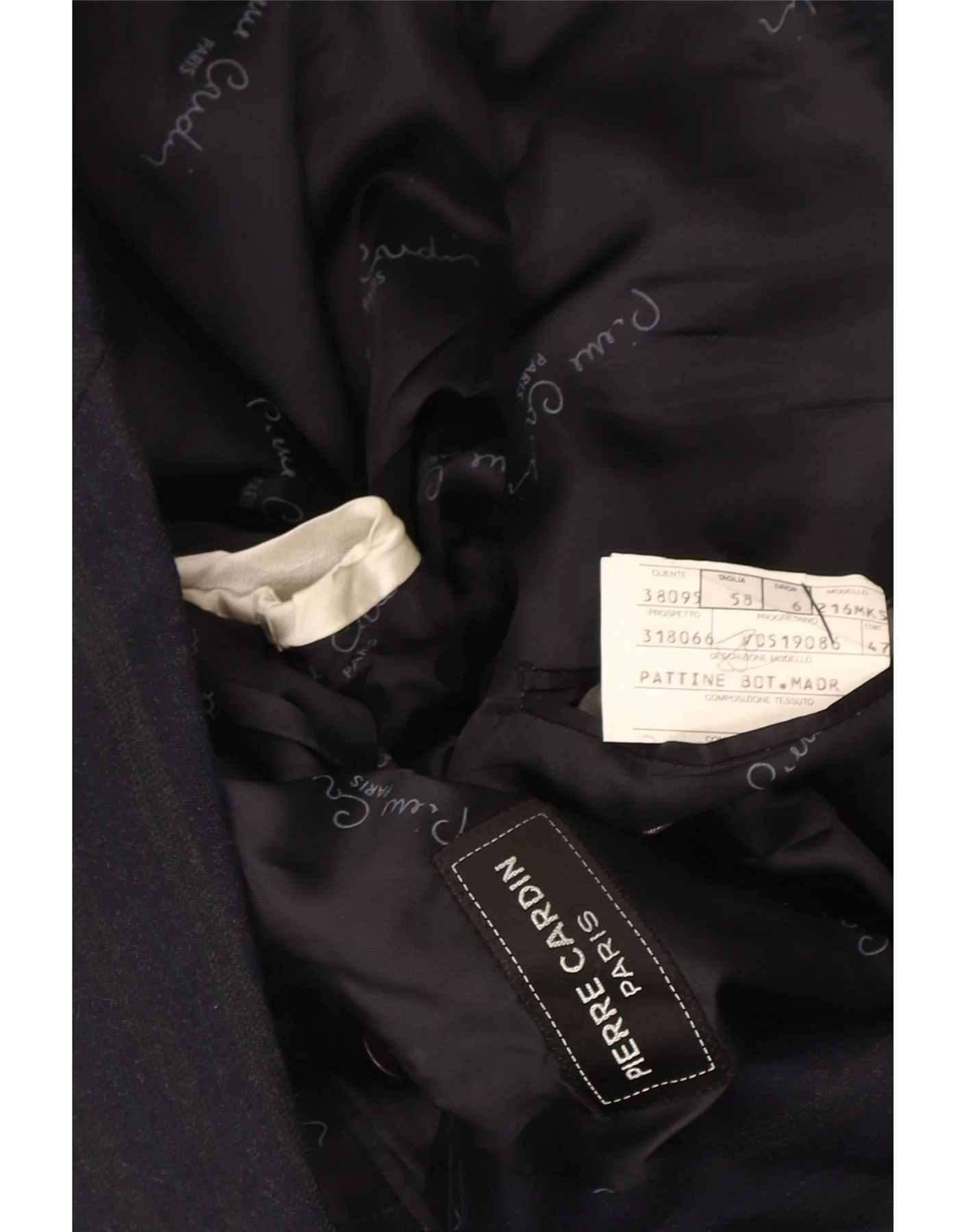 Pierre Cardin Mens 2 Button Blazer Jacket IT 58 4XL Navy Blue Pinstripe - Image 3
