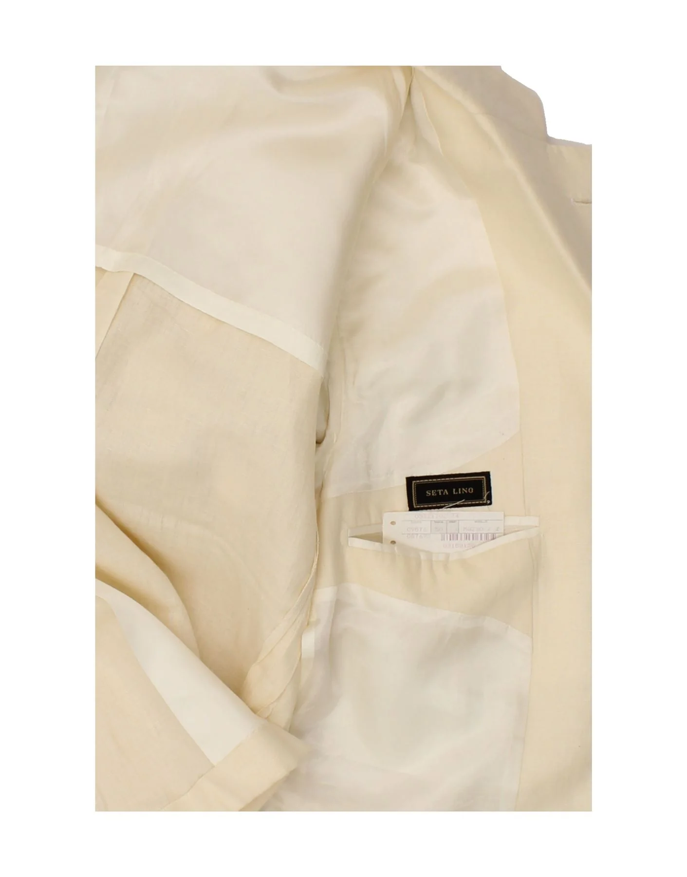PIERRE CARDIN Mens 3 Button Blazer Jacket IT 50 Large Beige Linen - Image 4