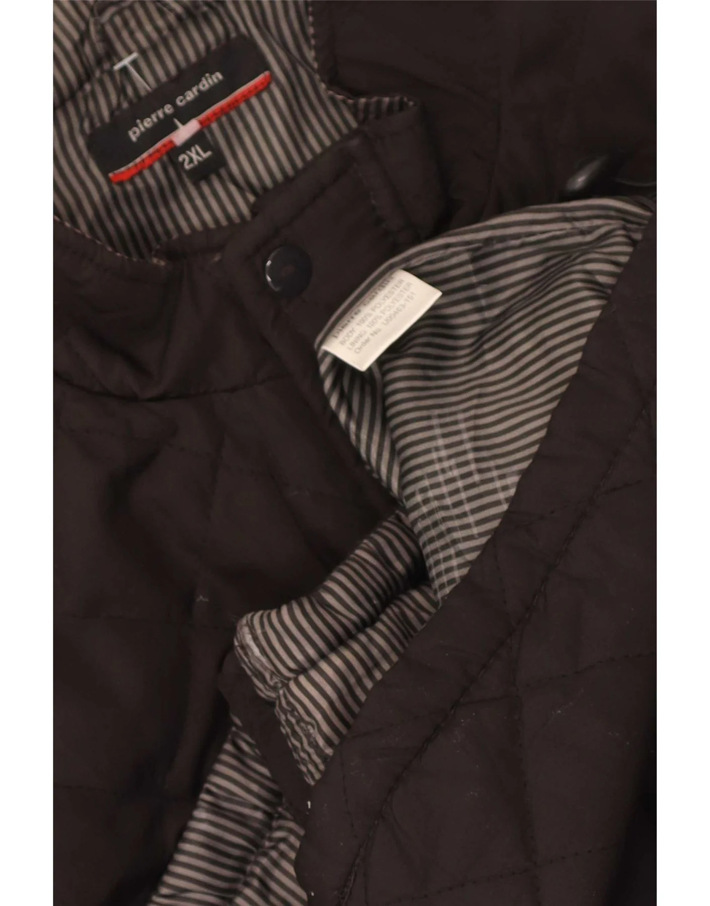 Pierre Cardin Mens Quilted Gilet UK 44 2XL Brown Polyester - Image 3