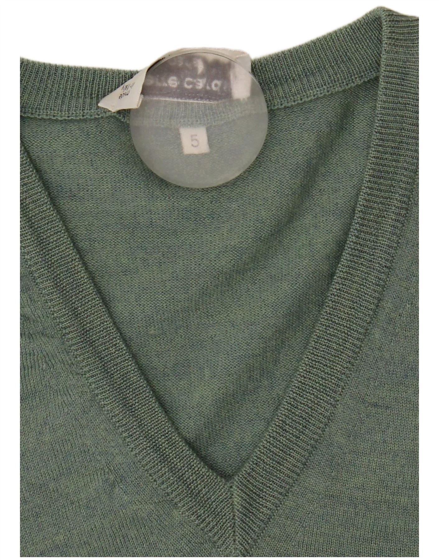 Pierre Cardin Mens V-Neck Jumper Sweater Medium Green - Image 3