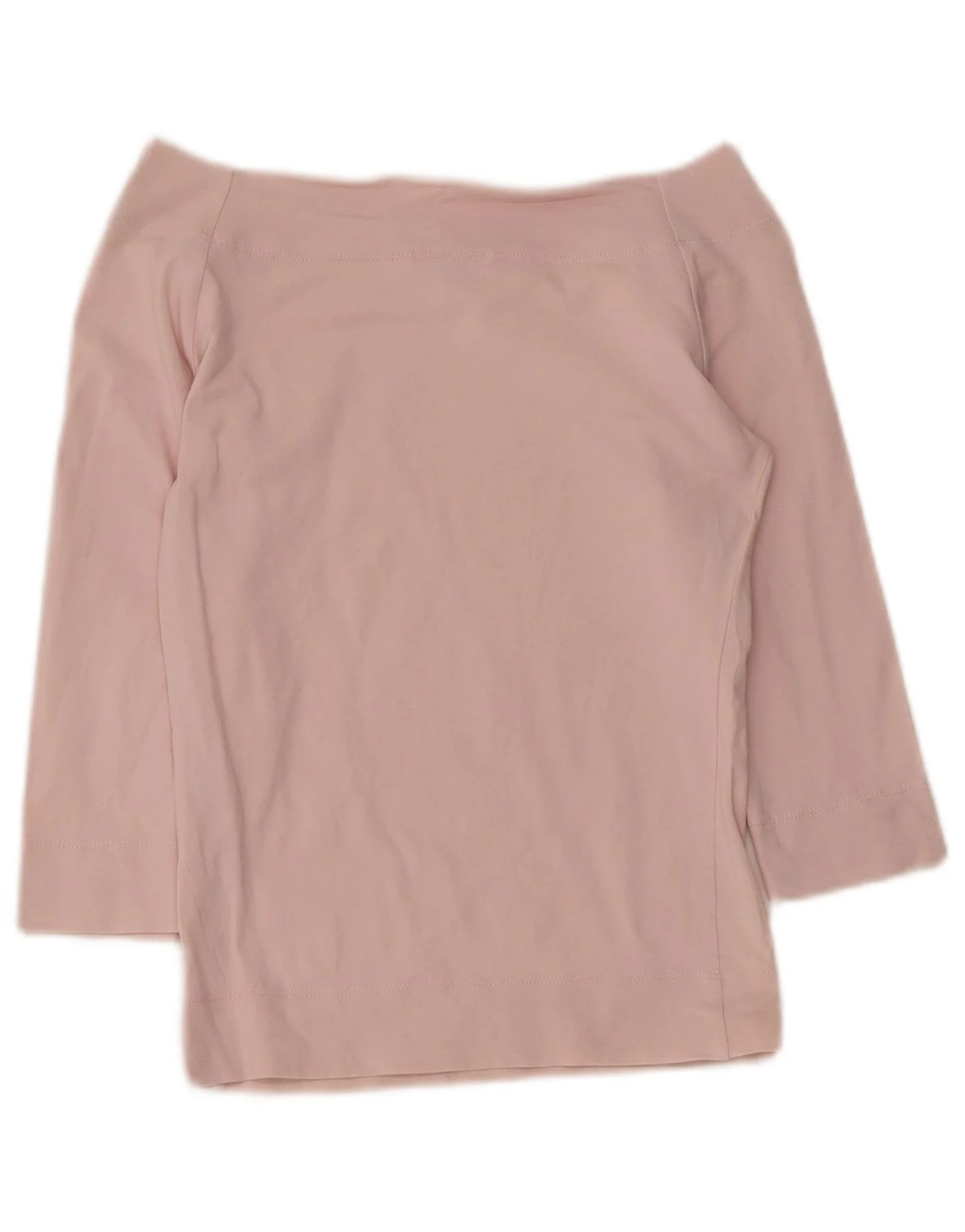 Pinko Womens Off Shoulder Graphic Top 3/4 Sleeve UK 8 Small Pink Cotton - Image 2