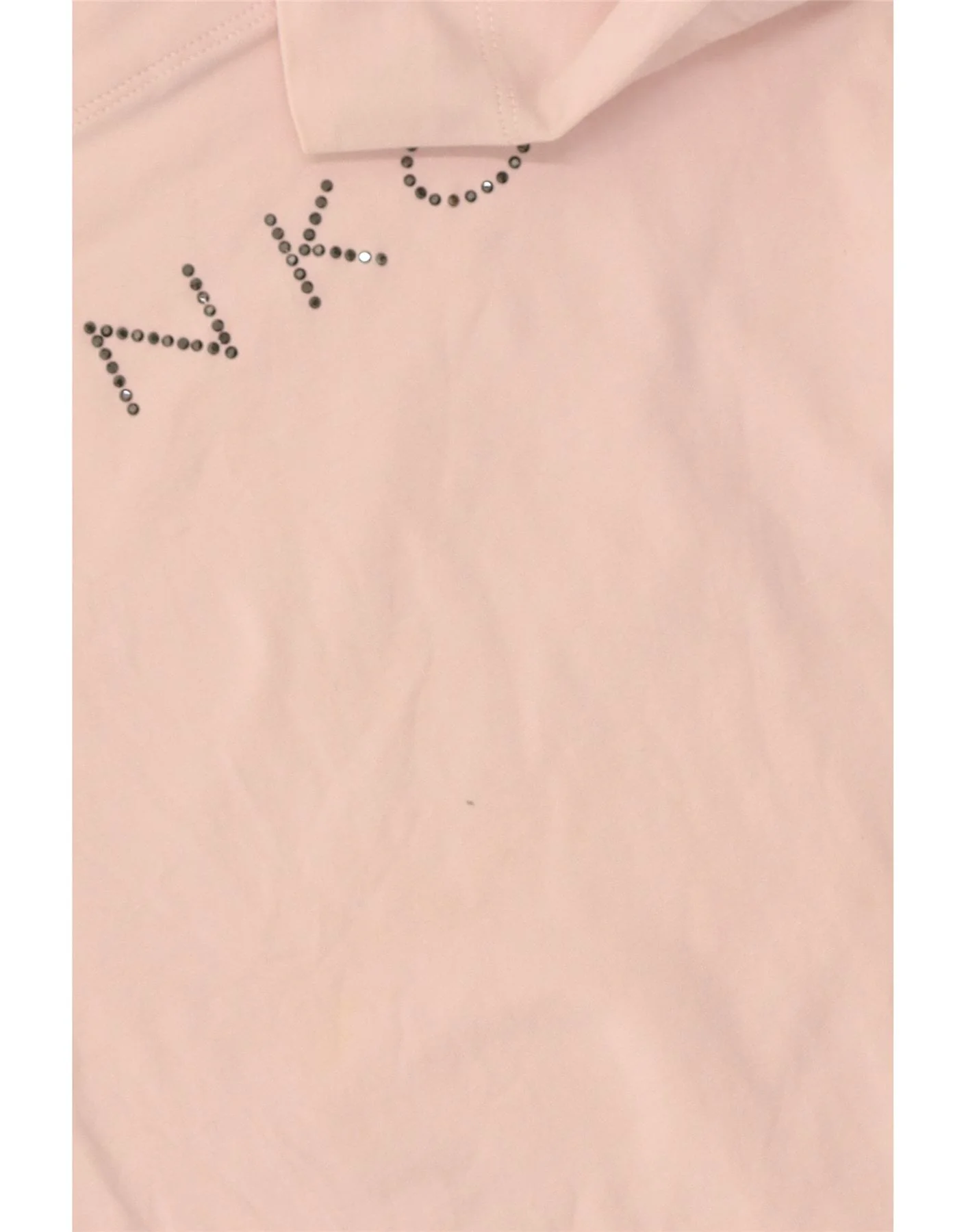 Pinko Womens Off Shoulder Graphic Top 3/4 Sleeve UK 8 Small Pink Cotton - Image 3