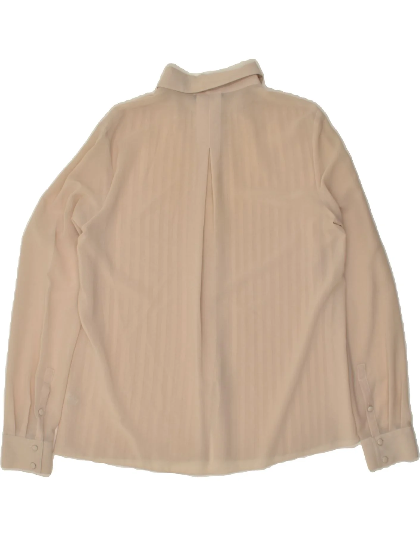 PINKO Womens Oversized See Through Shirt Blouse UK 10 Small  Beige - Image 2