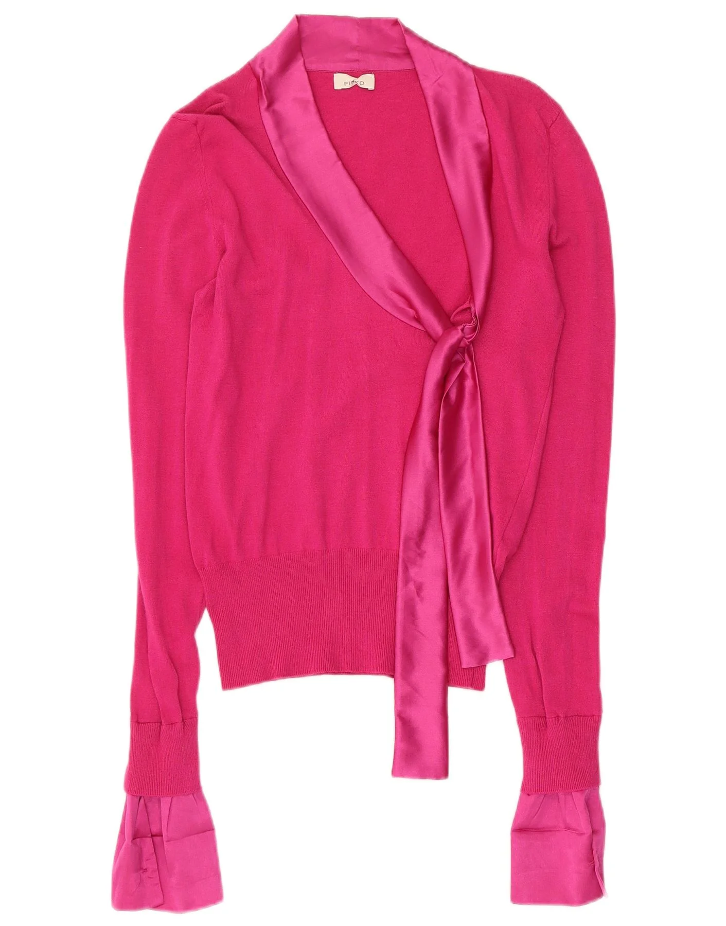 Pinko Womens V-Neck Jumper Sweater UK 12 Medium Pink Viscose