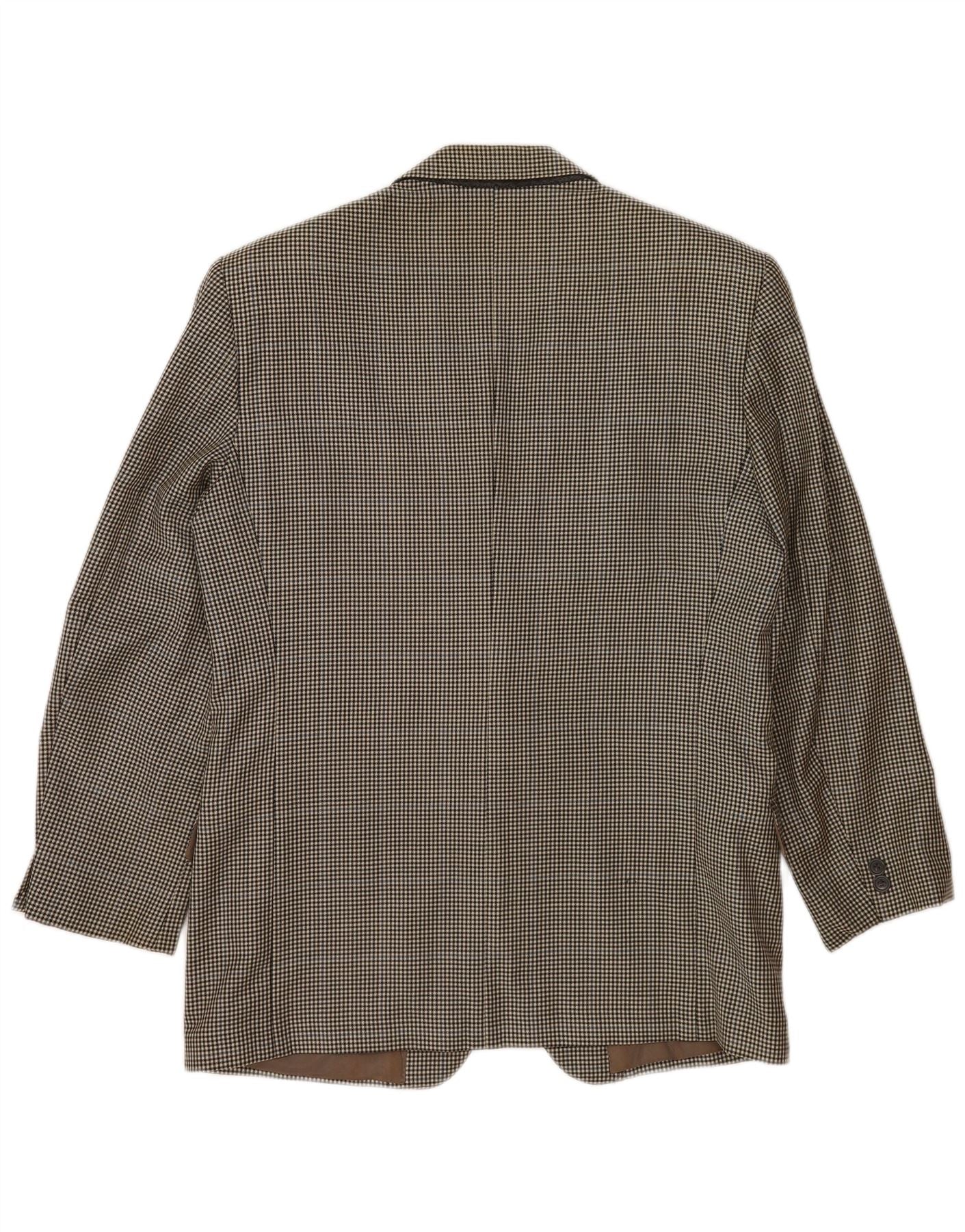 Policarpo Mens 2 Button Blazer Jacket UK 38 Medium Grey Houndstooth - Image 2