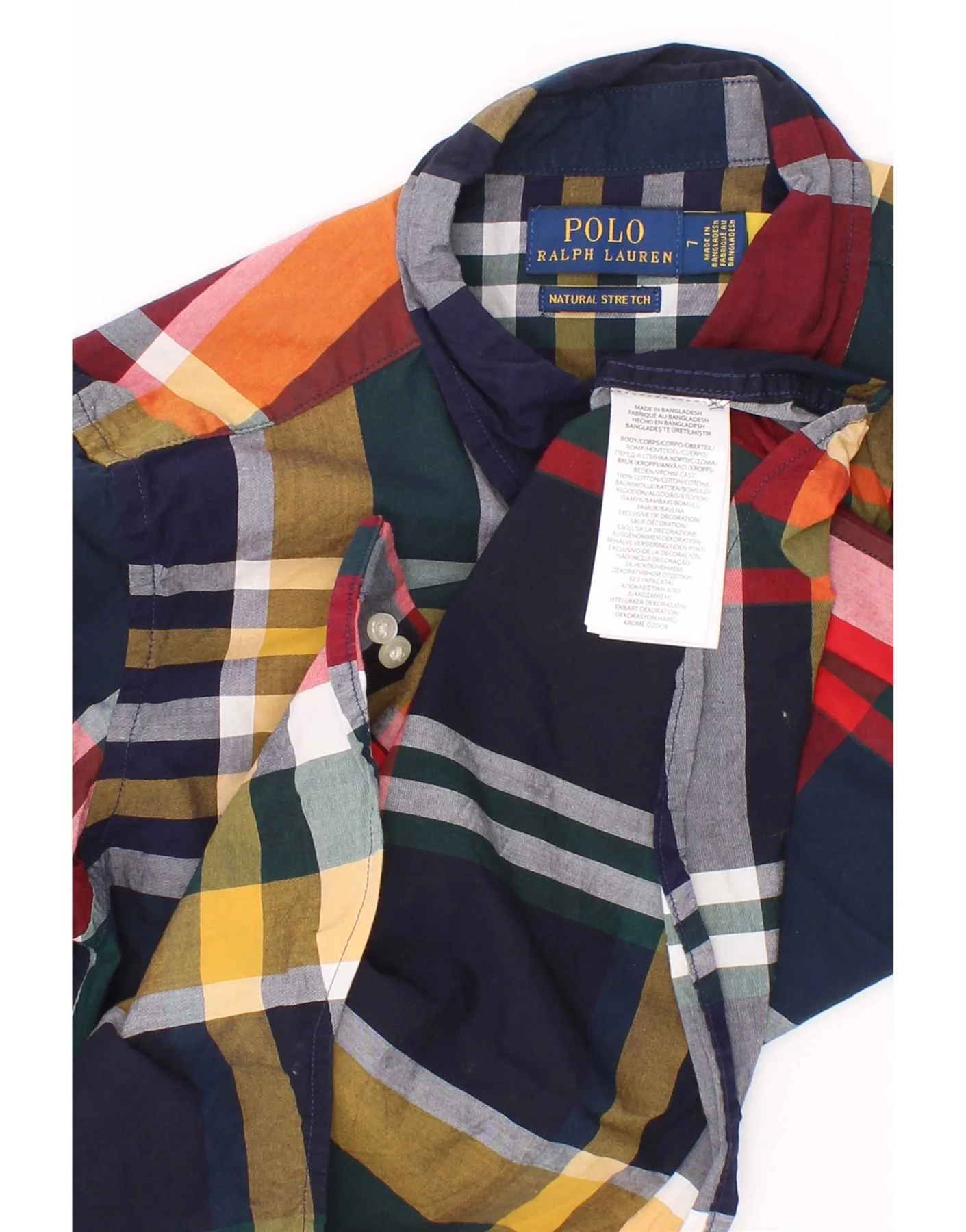 Polo Ralph Lauren Boys Shirt 6-7 Years Multicoloured Check Cotton - Image 3