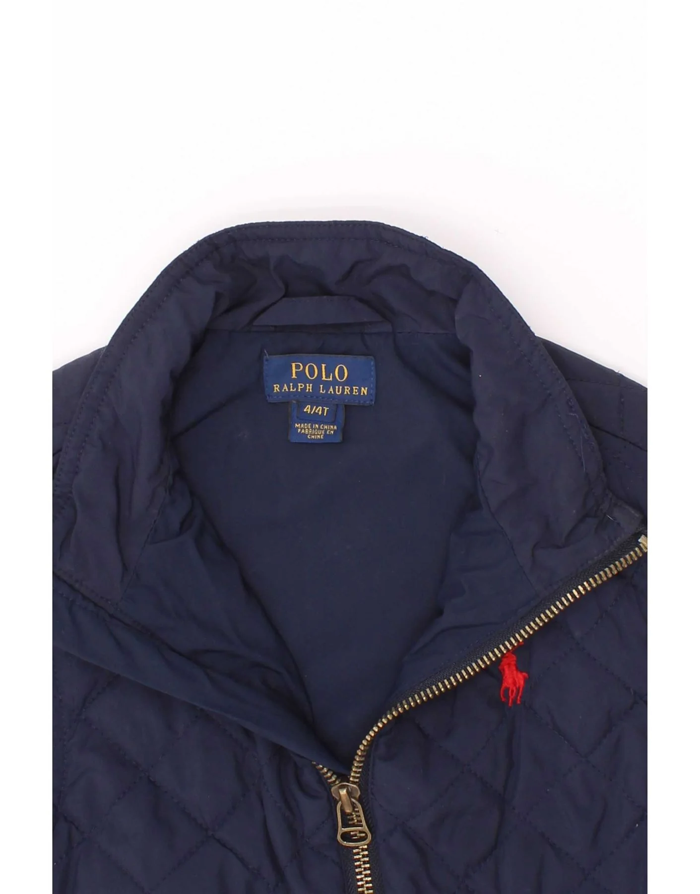 Polo Ralph Lauren Girls Quilted Gilet 3-4 Years Navy Blue Polyester - Image 4