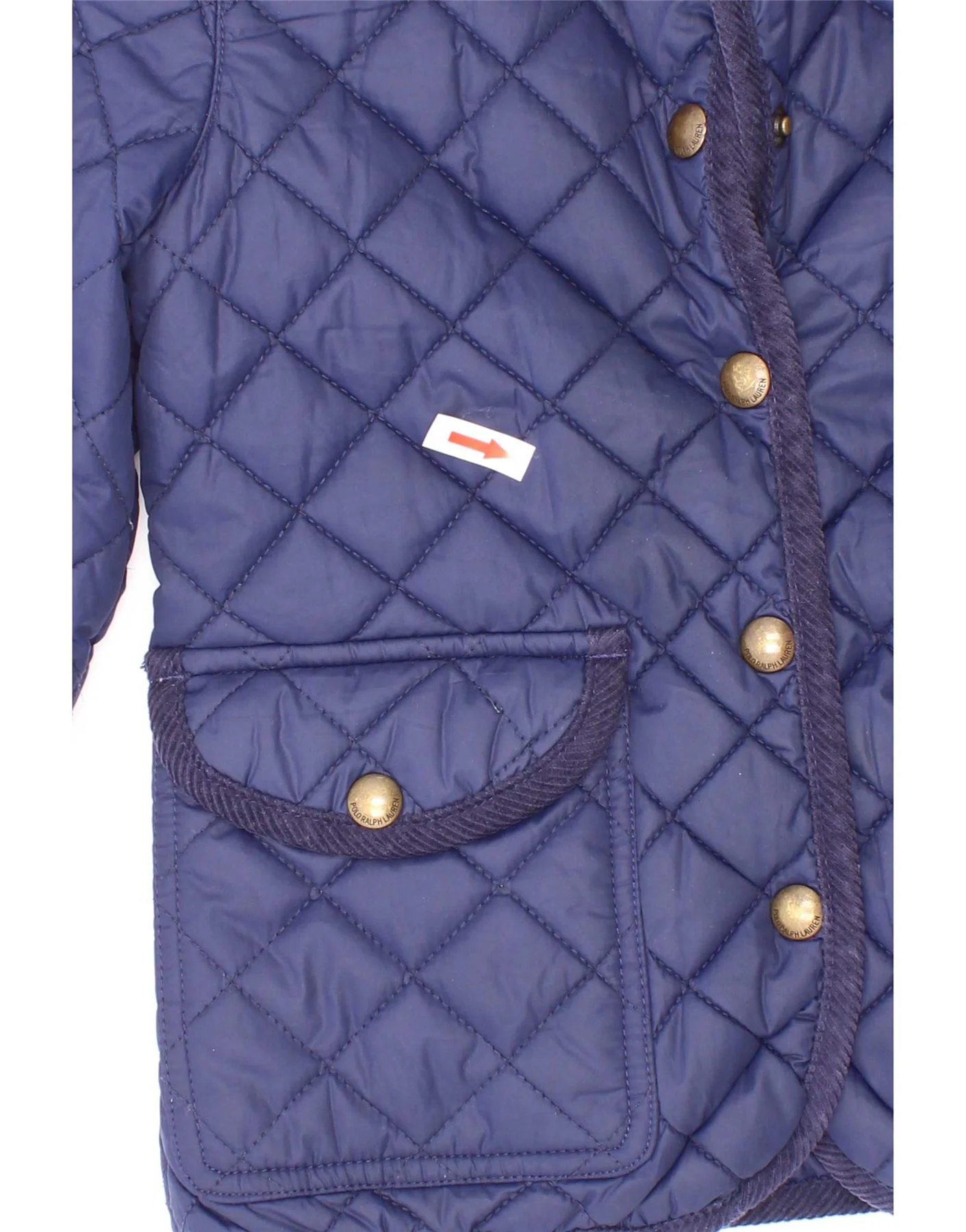 Polo Ralph Lauren Girls Quilted Jacket 5-6 Years Navy Blue Polyester - Image 3