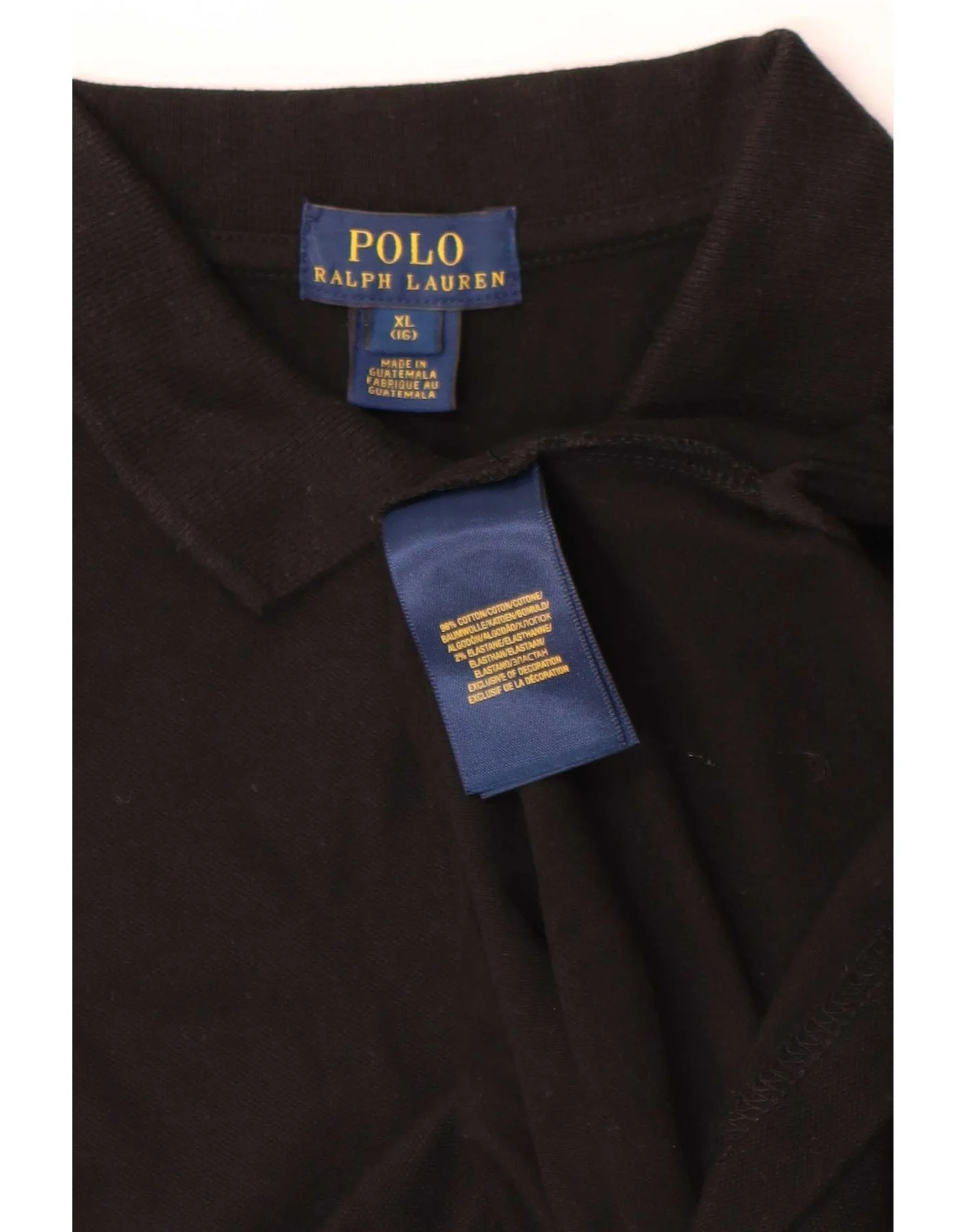 Polo Ralph Lauren Girls Shirt 15-16 Years XL Black Cotton - Image 3