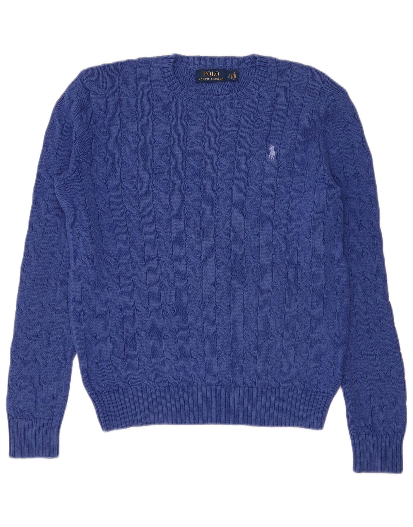 Polo Ralph Lauren Mens Crew Neck Jumper Sweater Small Blue Cotton