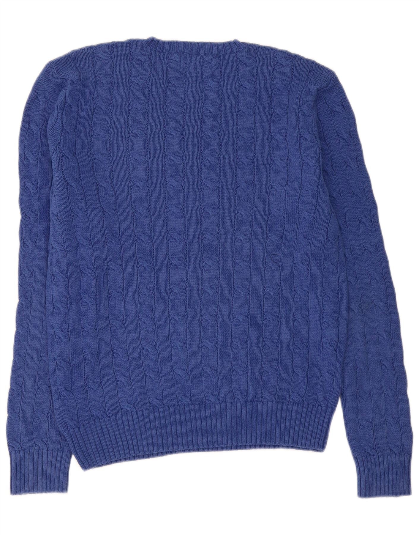 Polo Ralph Lauren Mens Crew Neck Jumper Sweater Small Blue Cotton - Image 2
