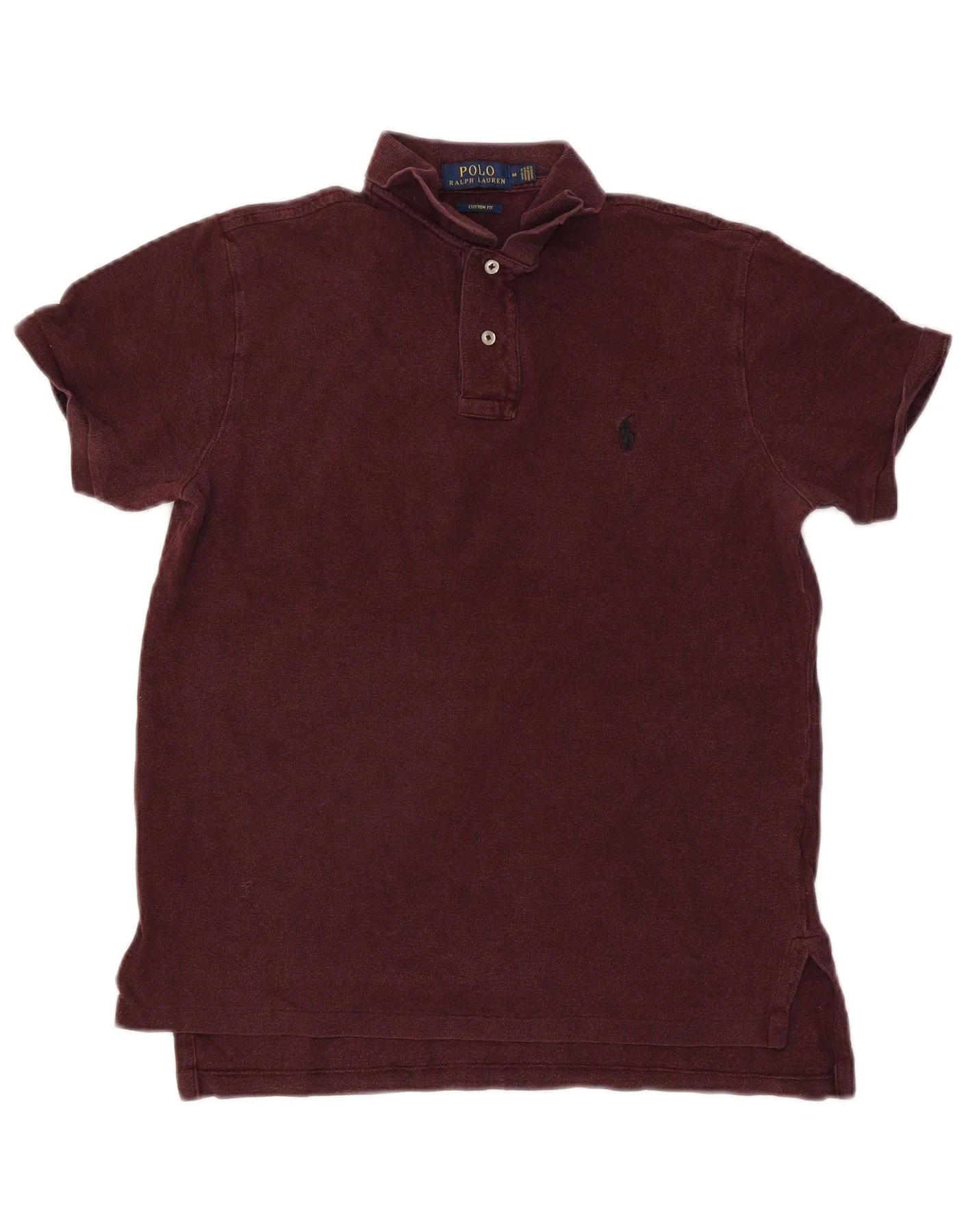 Polo Ralph Lauren Mens Custom Fit Shirt Medium Burgundy Cotton
