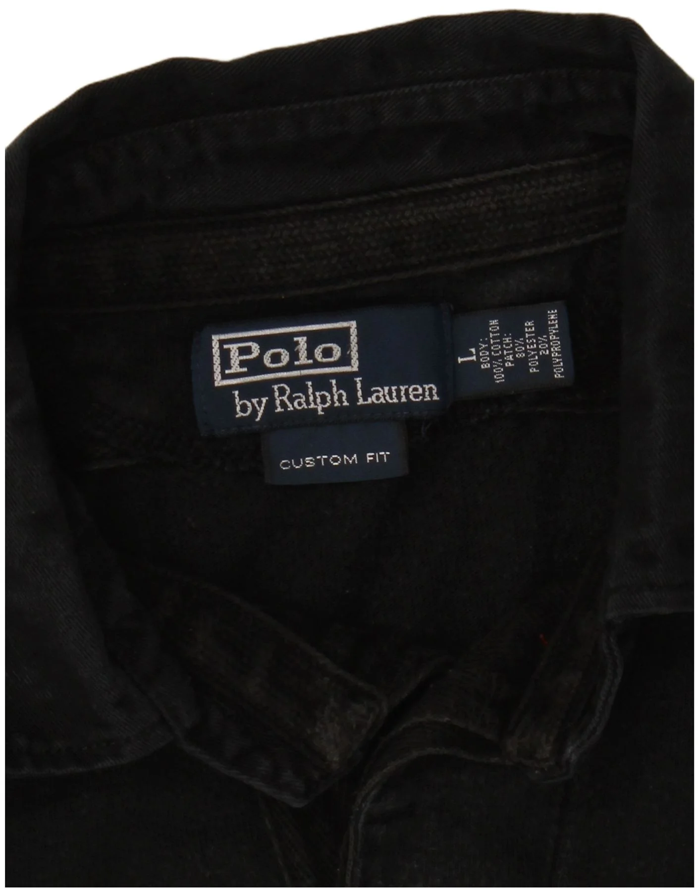 Polo Ralph Lauren Mens Graphic Neck Sweatshirt Jumper Large Black - Image 3