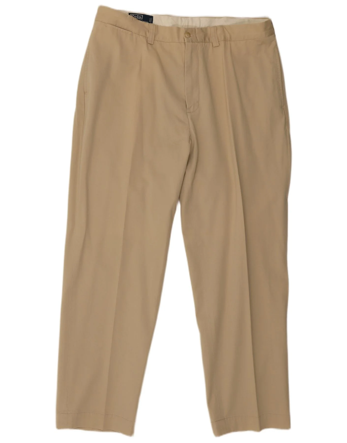 Polo Ralph Lauren Mens Straight Chino Trousers W38 L30 Beige Cotton