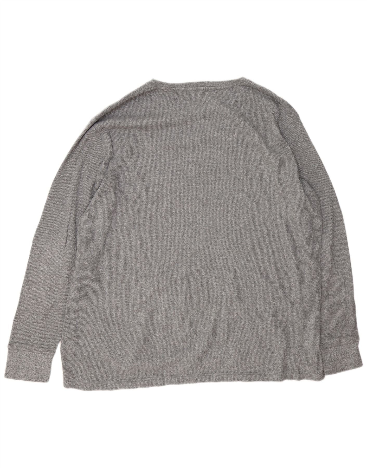 Polo Ralph Lauren Mens Top Long Sleeve 2XL Grey Cotton - Image 2