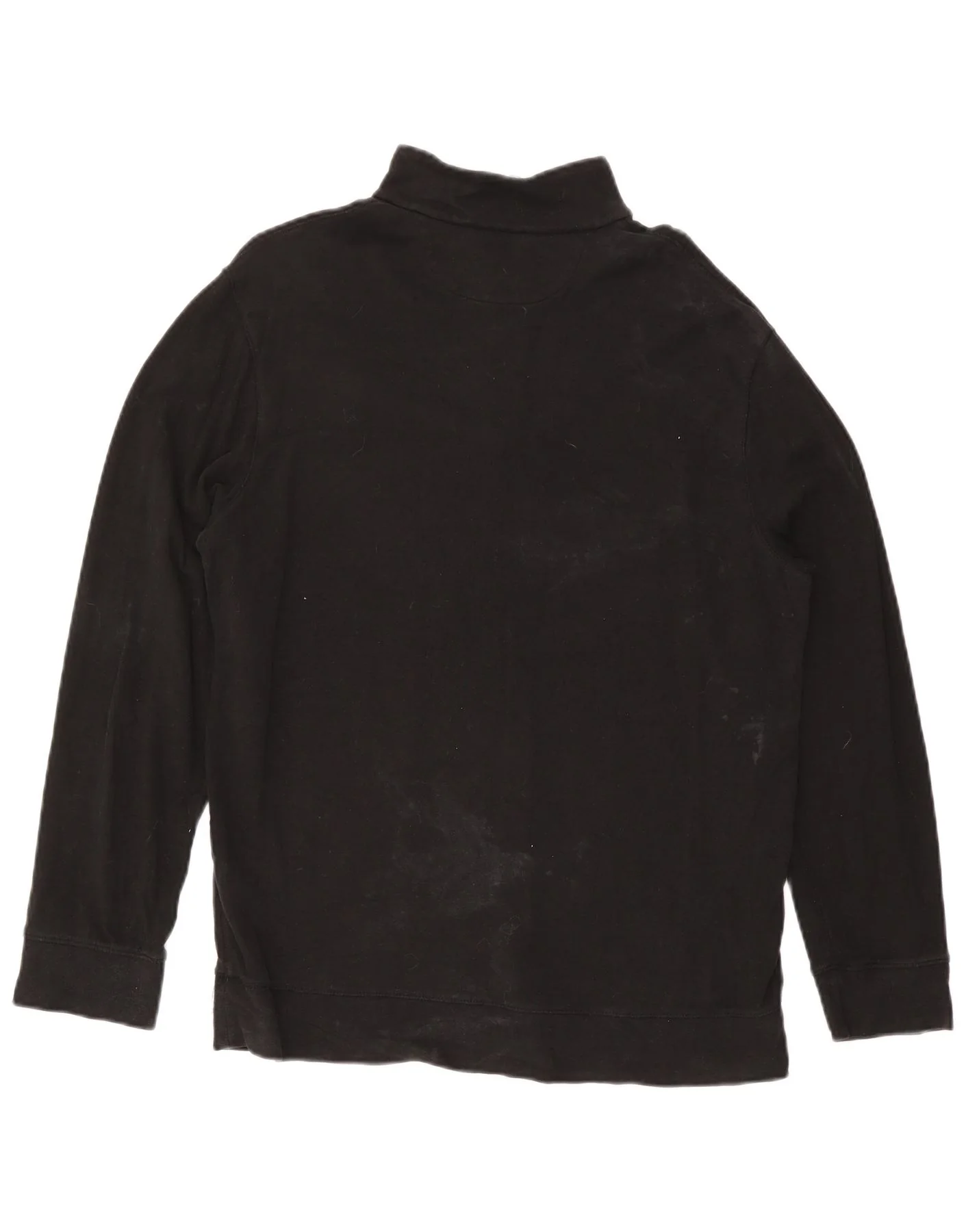 Polo Ralph Lauren Mens Zip Neck Sweatshirt Jumper Large Black Cotton - Image 2