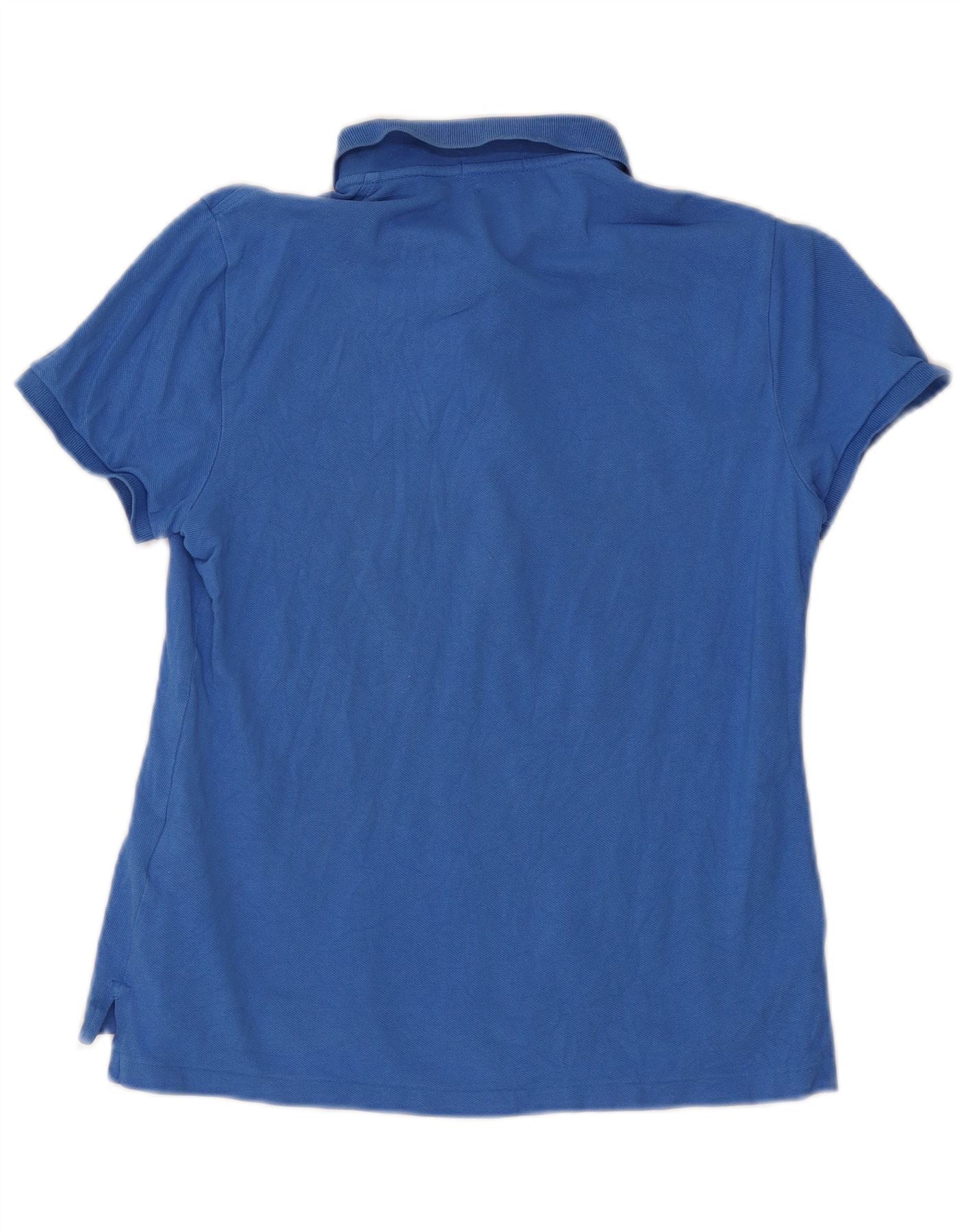 Polo Ralph Lauren Womens Skinny Fit Shirt UK 14 Large Blue Cotton - Image 2