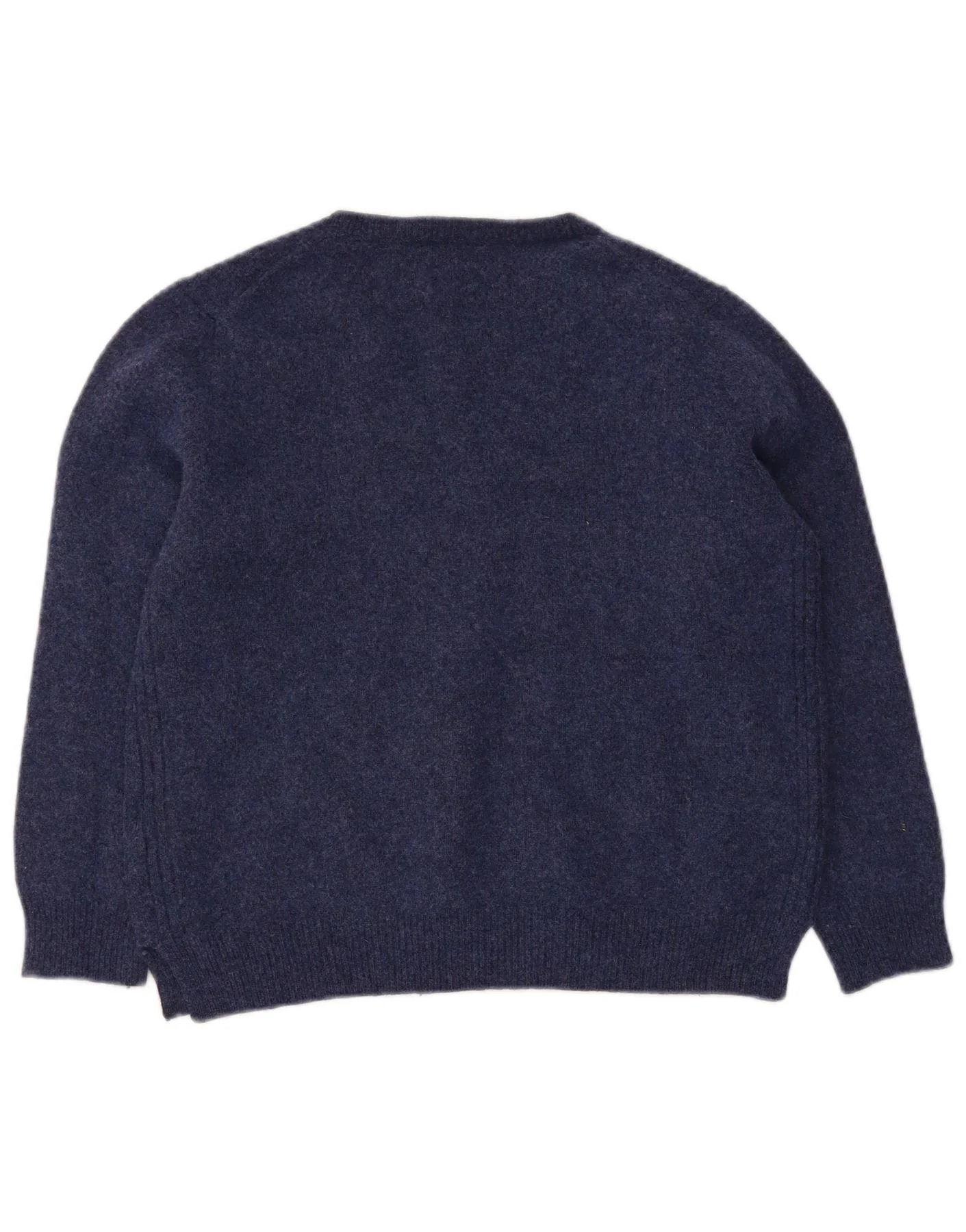 Polo Ralph Lauren Womens V-Neck Jumper Sweater UK 14 Large Navy Blue Wool - Image 2