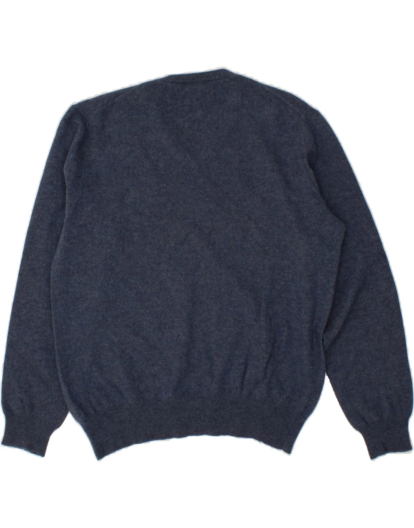 POLO RALPH LAUREN Womens V-Neck Jumper Sweater UK 16 Large Navy Blue Wool - Image 2