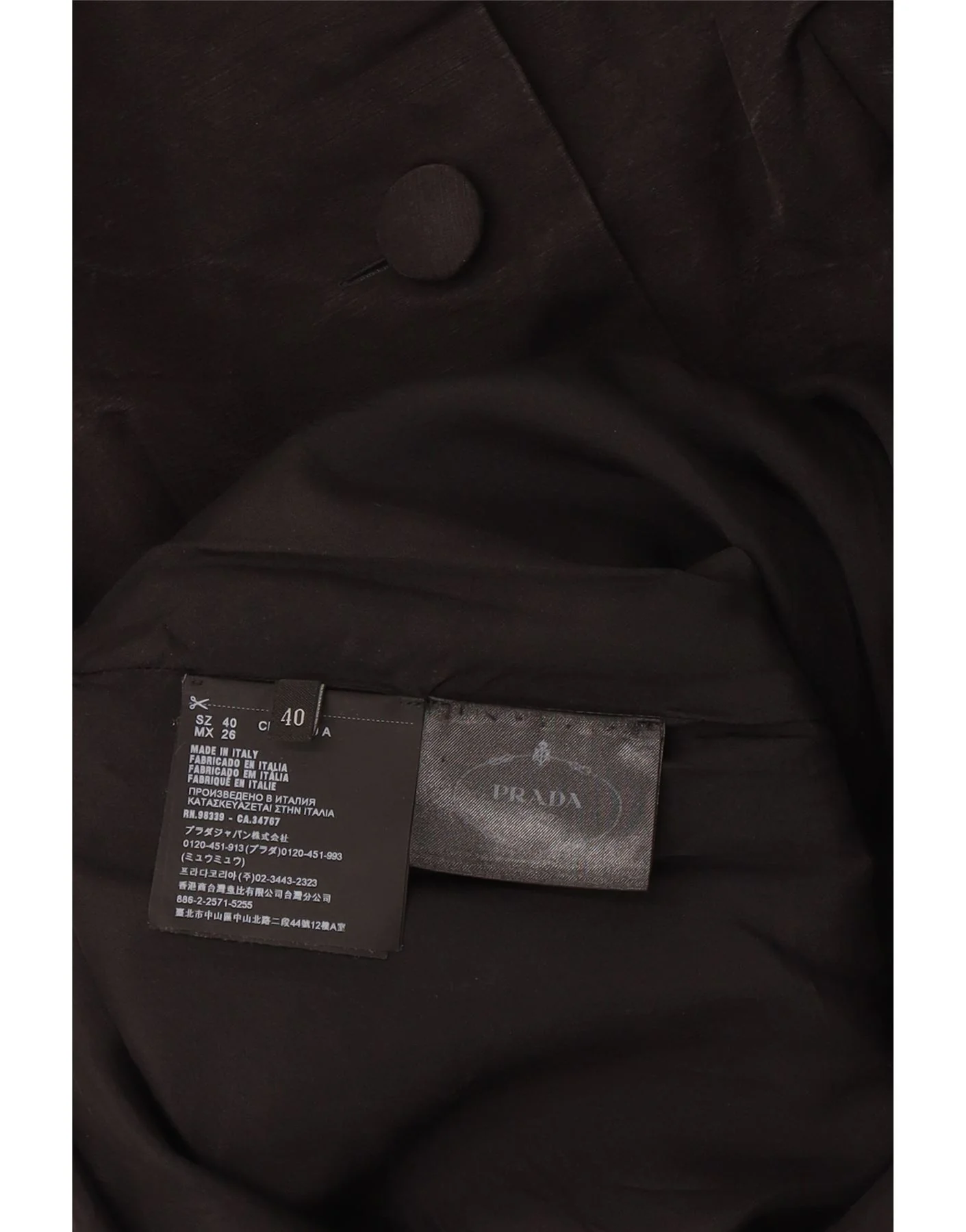 Prada Womens 3/4 Sleeve Sheath Dress IT 40 Small Black Cupro - Image 3