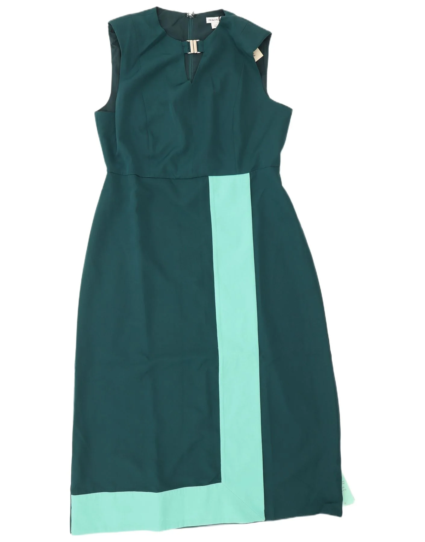 Principles Womens Sleeveless Sheath Dress UK 16 Large Green Colourblock