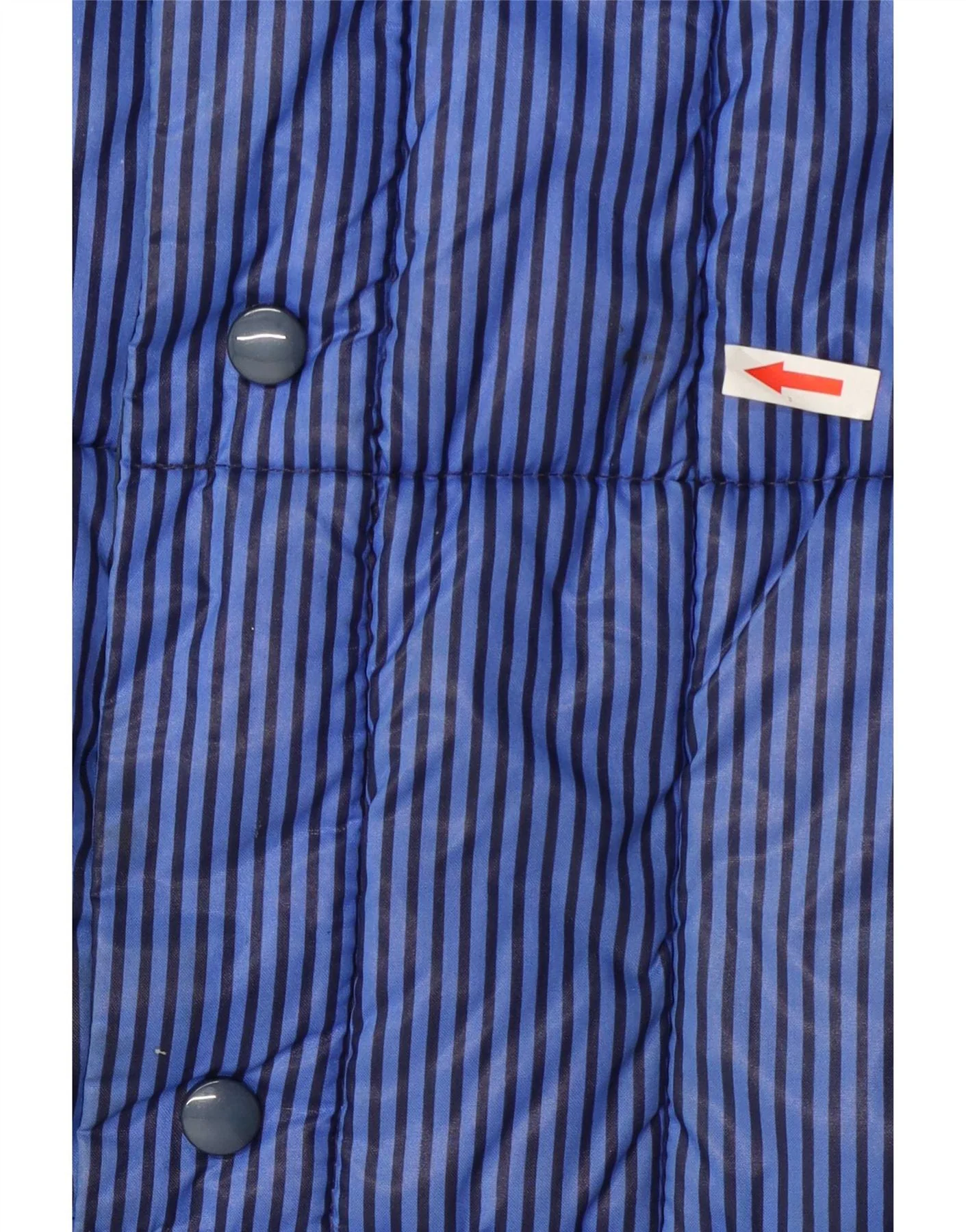 Puffa Mens Padded Gilet UK 40 Large Blue Pinstripe Nylon - Image 3