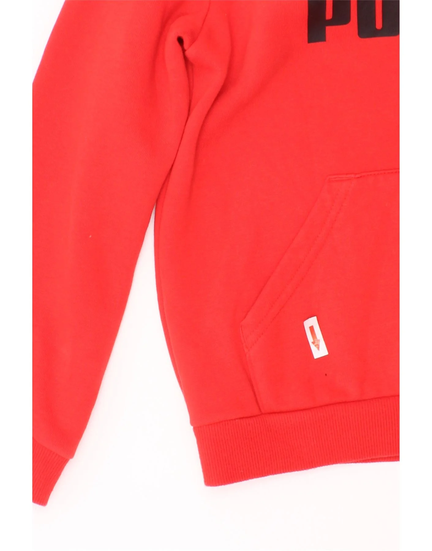 Puma Boys Graphic Hoodie Jumper 9-10 Years Red Cotton - Image 3
