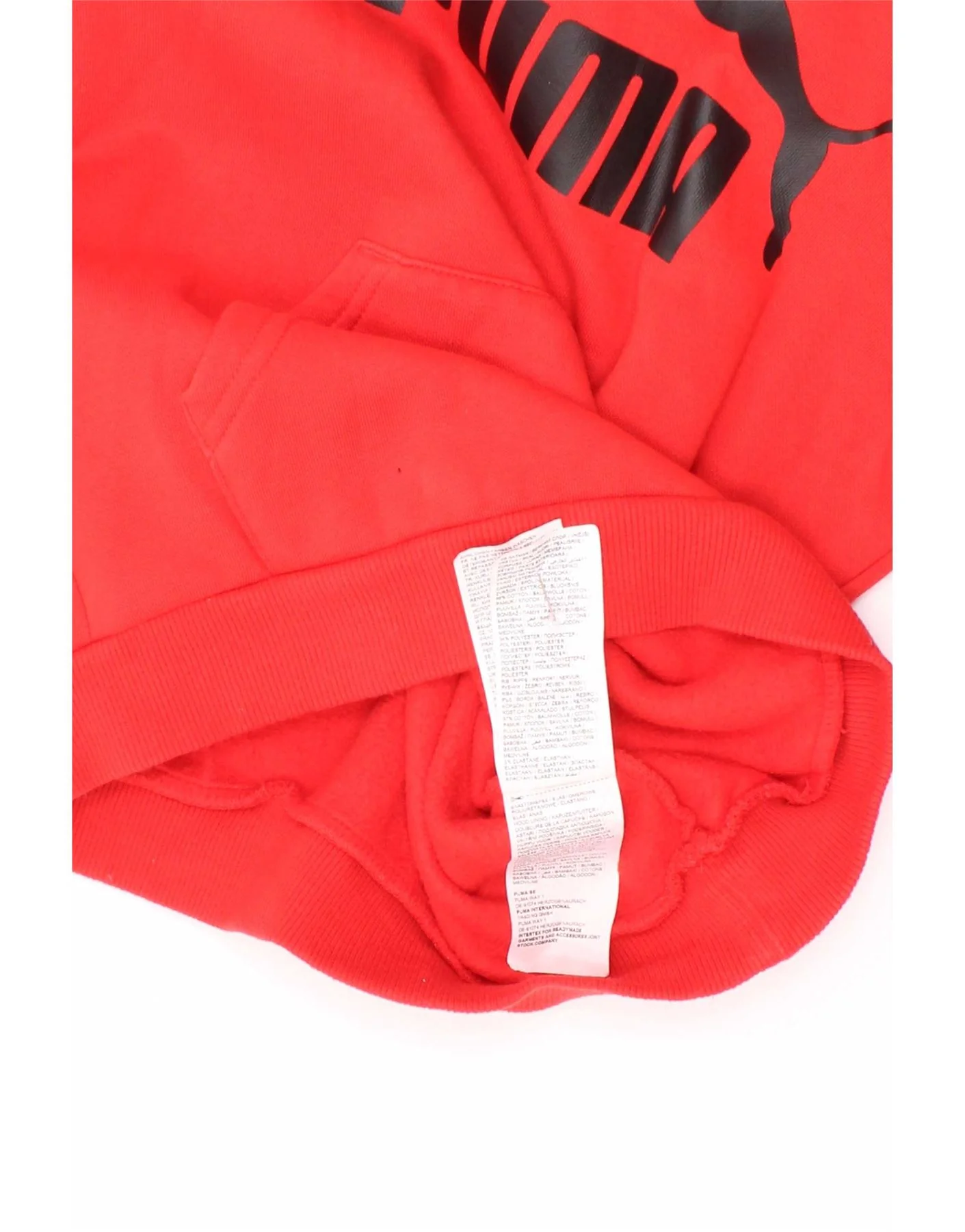 Puma Boys Graphic Hoodie Jumper 9-10 Years Red Cotton - Image 4