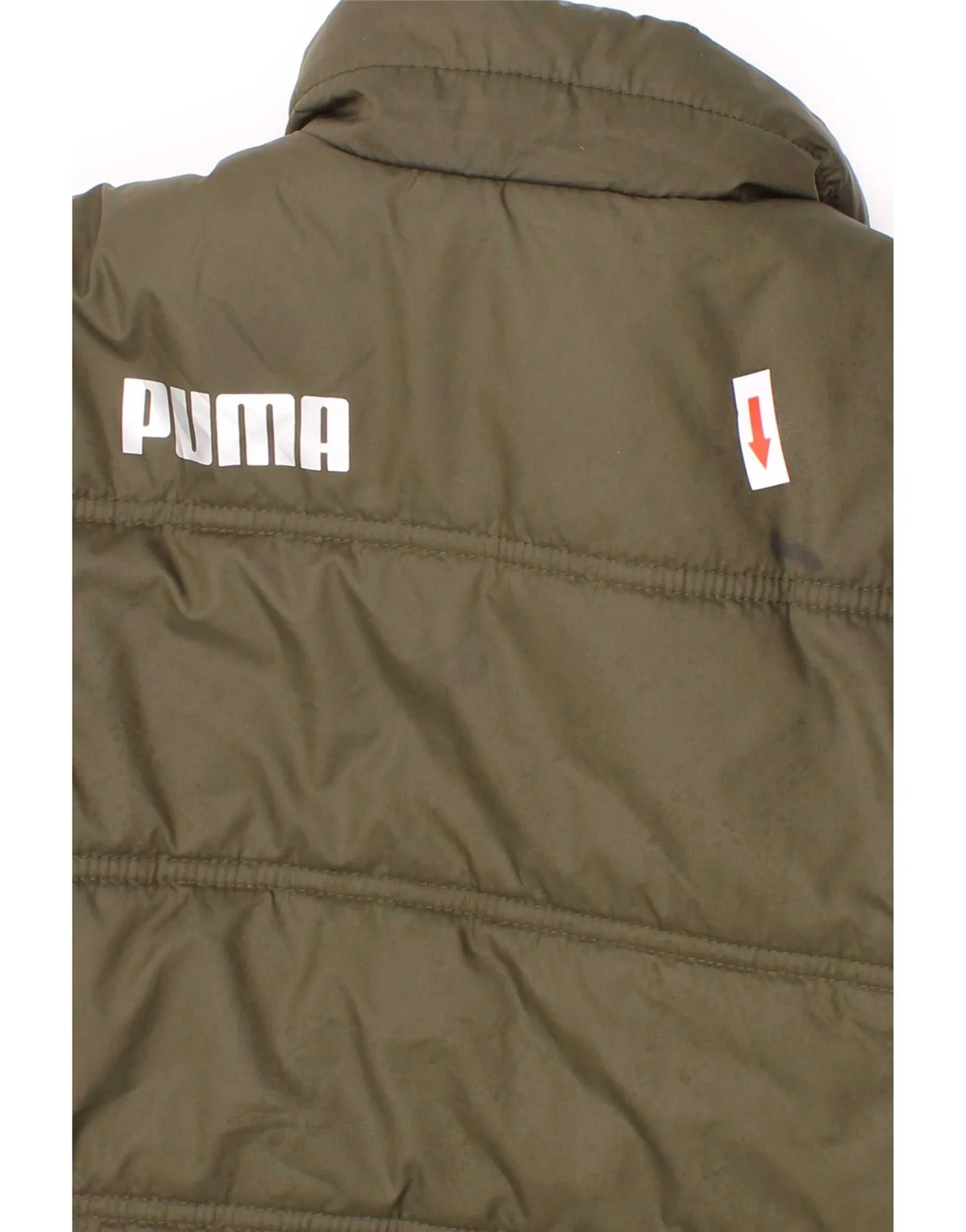 Puma Boys Graphic Padded Jacket 5-6 Years Khaki Polyester - Image 4