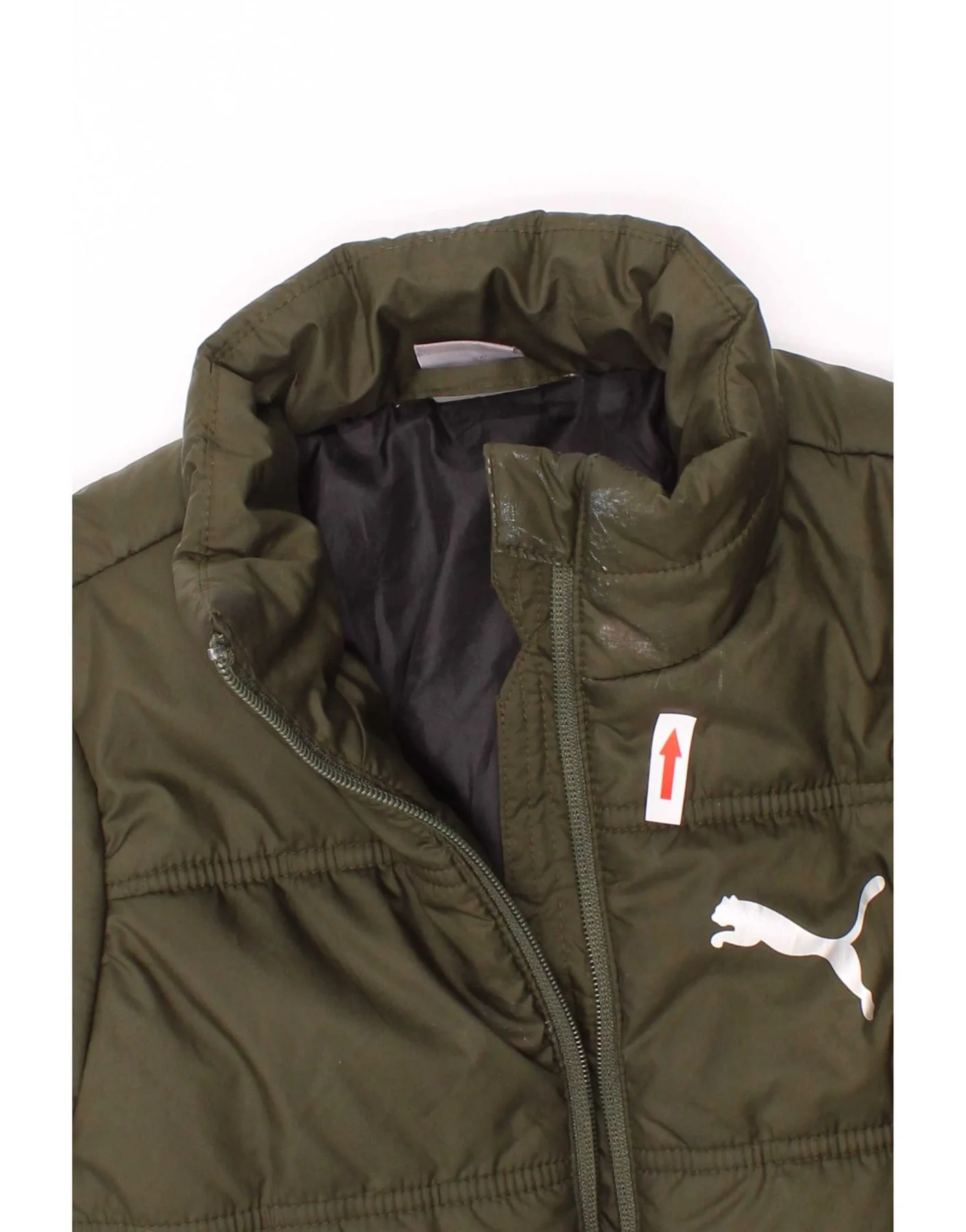 Puma Boys Graphic Padded Jacket 5-6 Years Khaki Polyester - Image 6