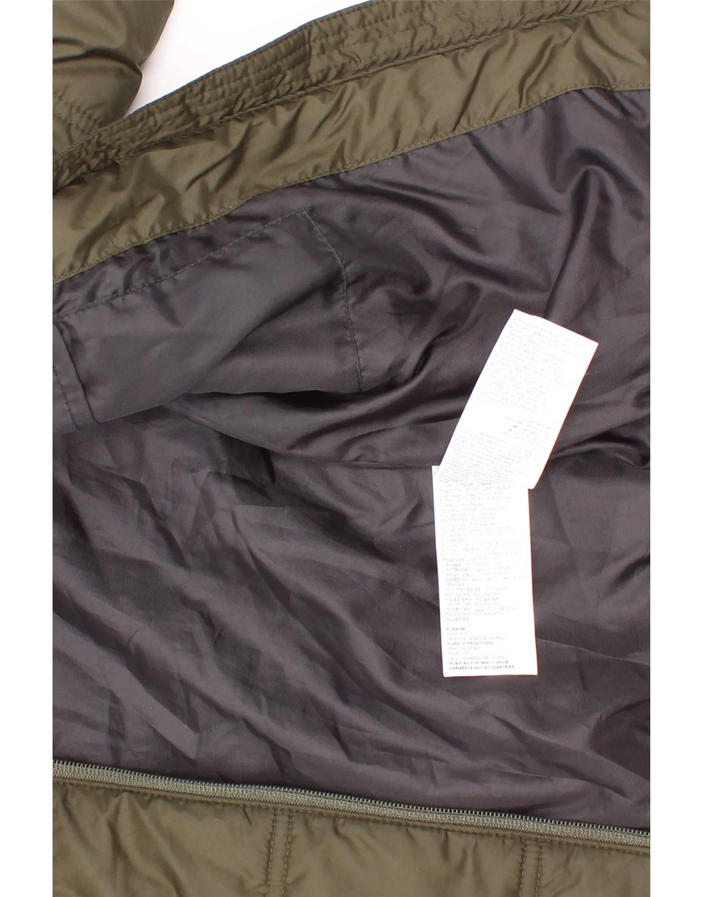 Puma Boys Graphic Padded Jacket 5-6 Years Khaki Polyester - Image 7