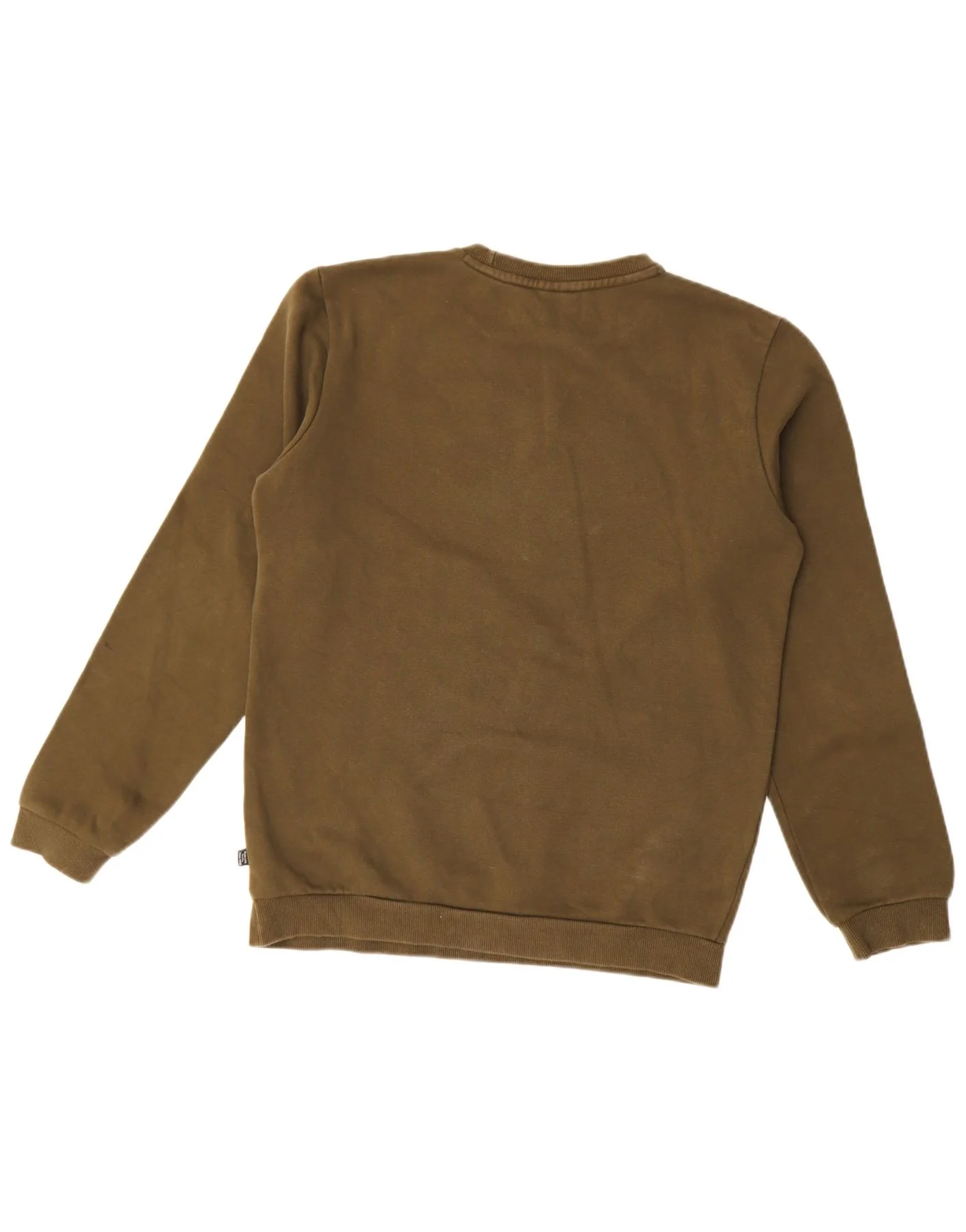 Puma Boys Graphic Sweatshirt Jumper 15-16 Years Khaki Cotton - Image 2