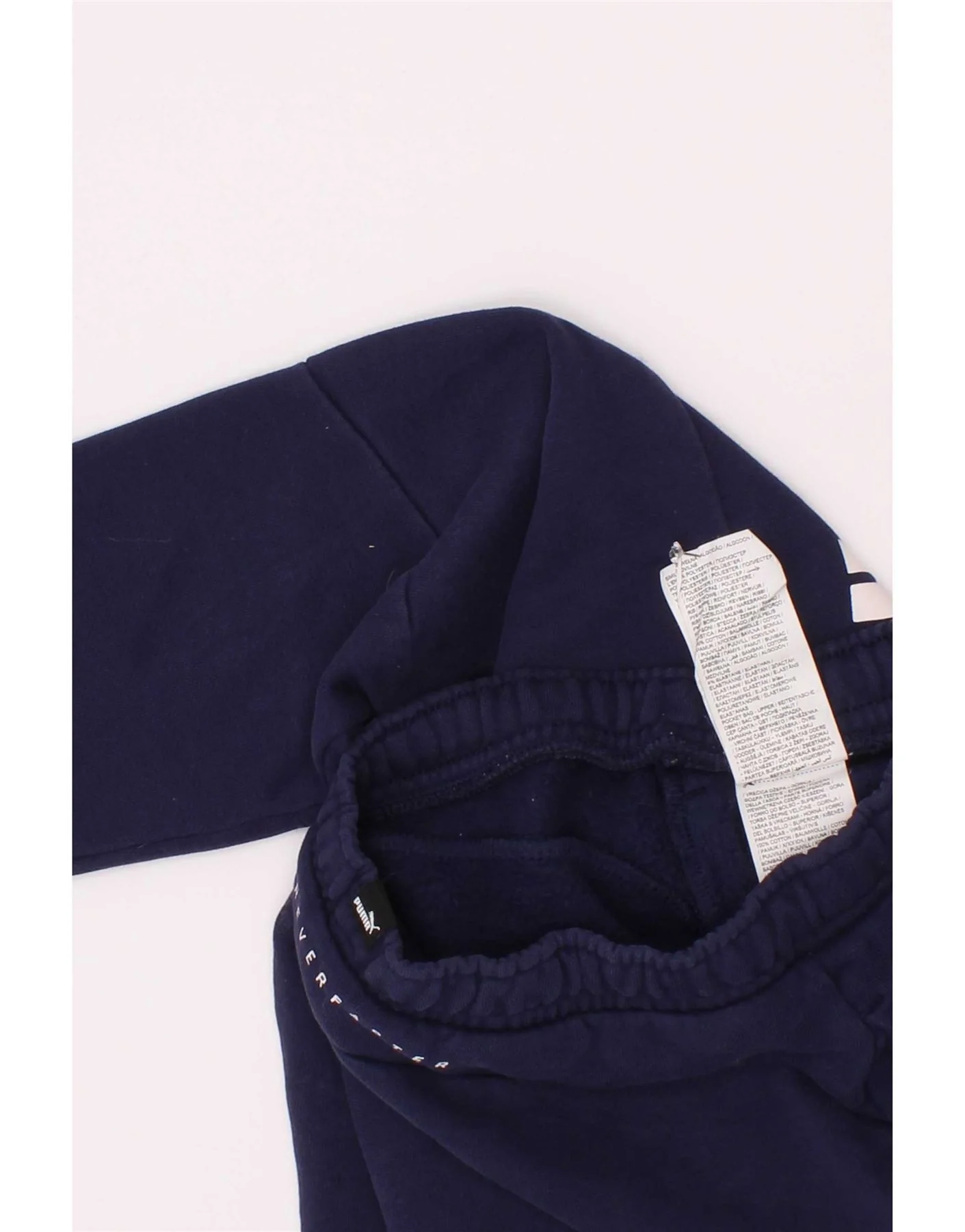 Puma Boys Graphic Tracksuit Trousers Joggers 7-8 Years Navy Blue Cotton - Image 3