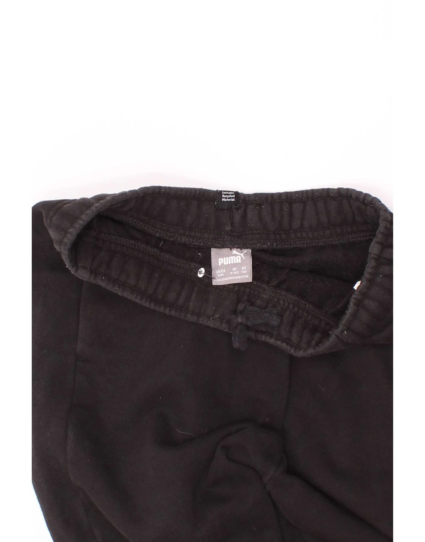 Puma Boys Graphic Tracksuit Trousers Joggers 9-10 Years Black Cotton - Image 6