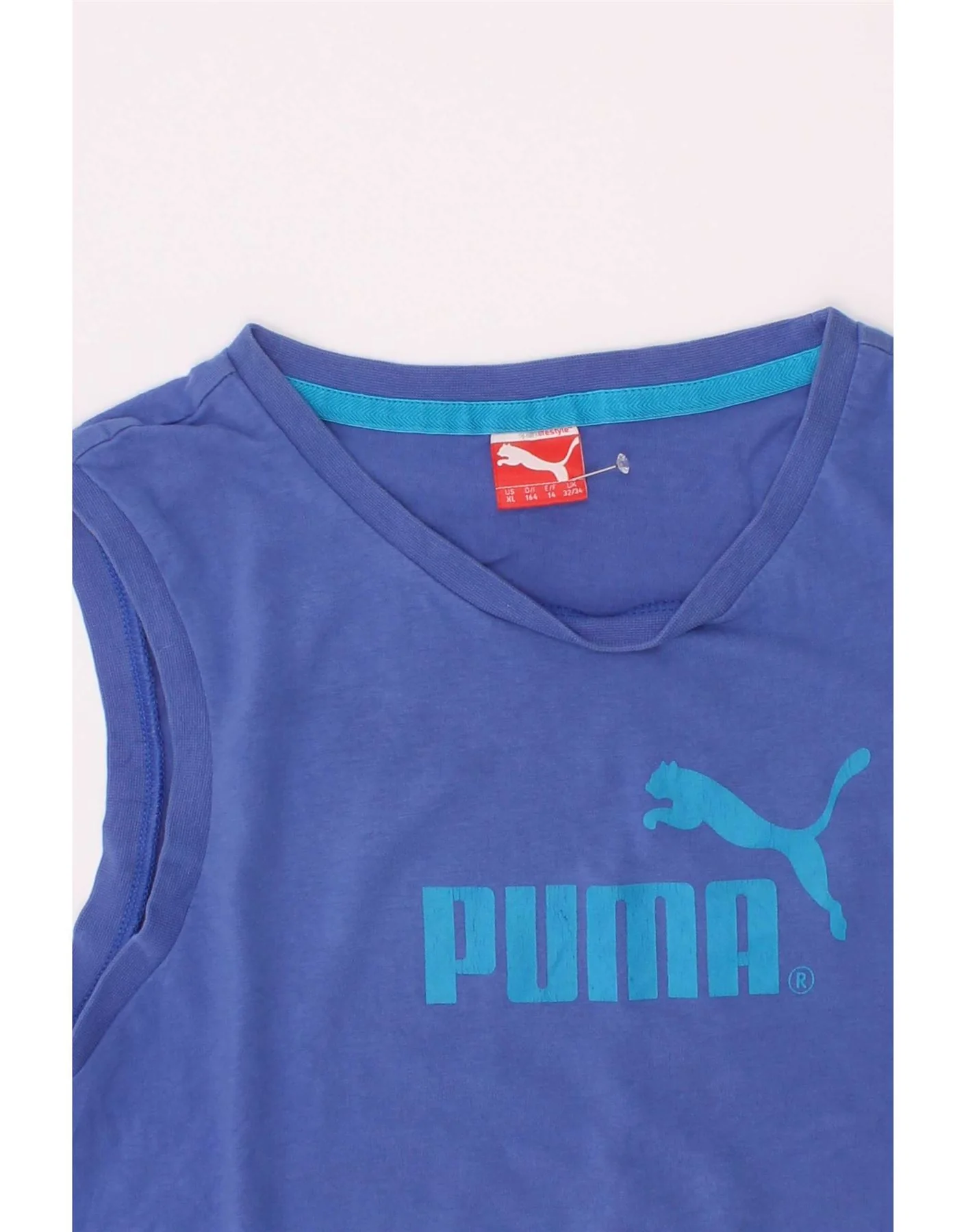 Puma Boys Graphic Vest Top 13-14 Years Blue - Image 4