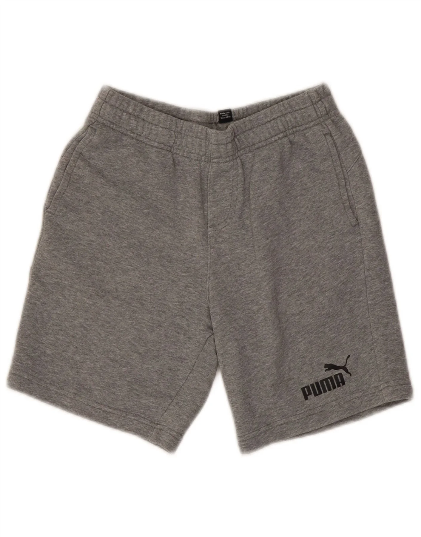 Puma Boys Sport Shorts 11-12 Years Grey Flecked Cotton